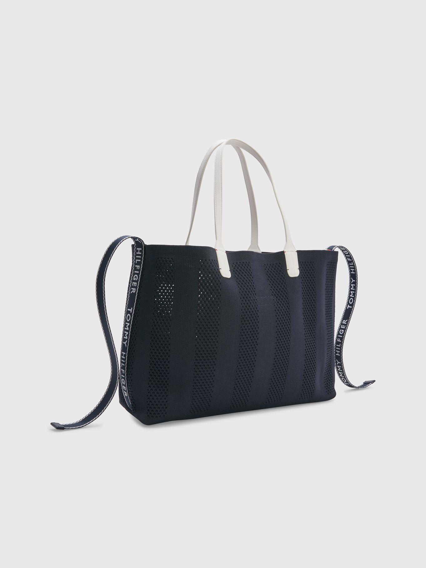 Tote Iconic Con Logo Distintivo Azul Tommy Hilfiger-2