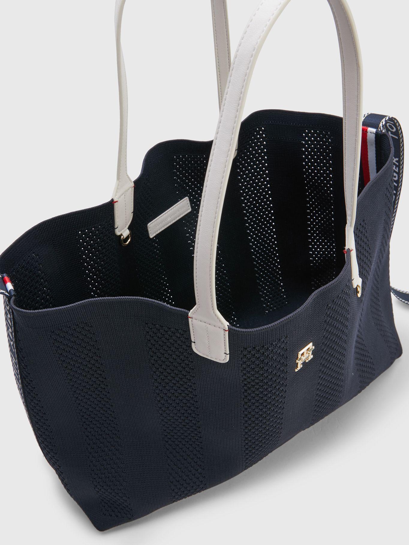 Tote Iconic Con Logo Distintivo Azul Tommy Hilfiger-4