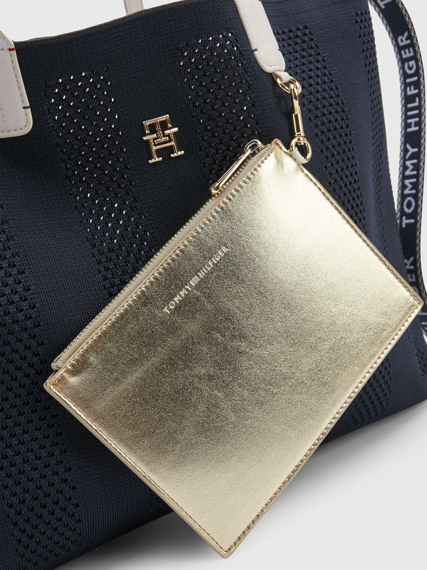 Tote Iconic Con Logo Distintivo Azul Tommy Hilfiger-3