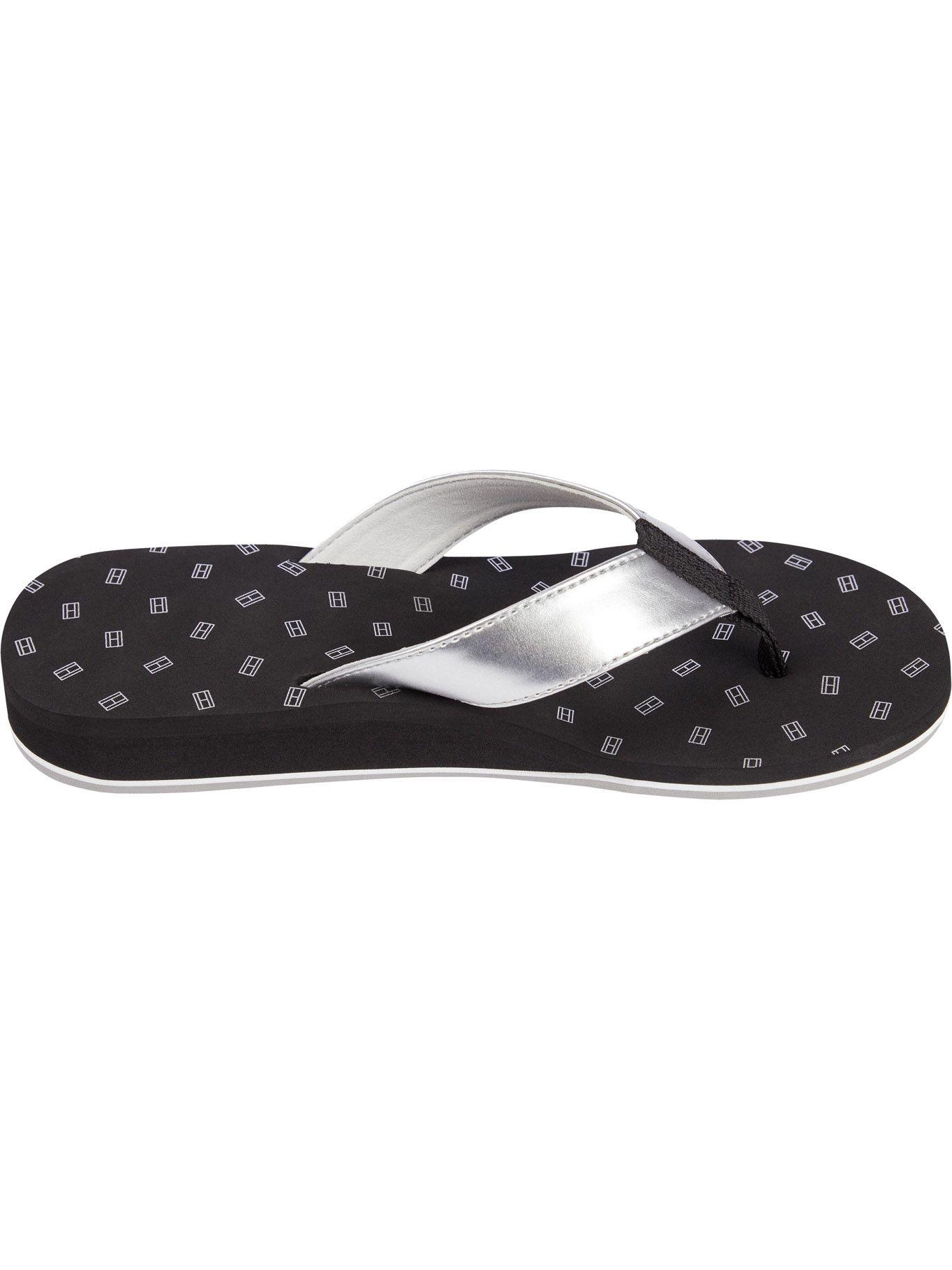 Sandalias Metalicas Con Logo Plata Tommy Hilfiger-2