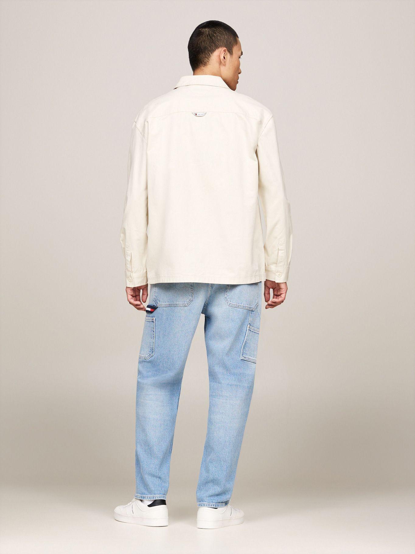 Camisa Essential Con Logo De Parche Beige Tommy Jeans-2