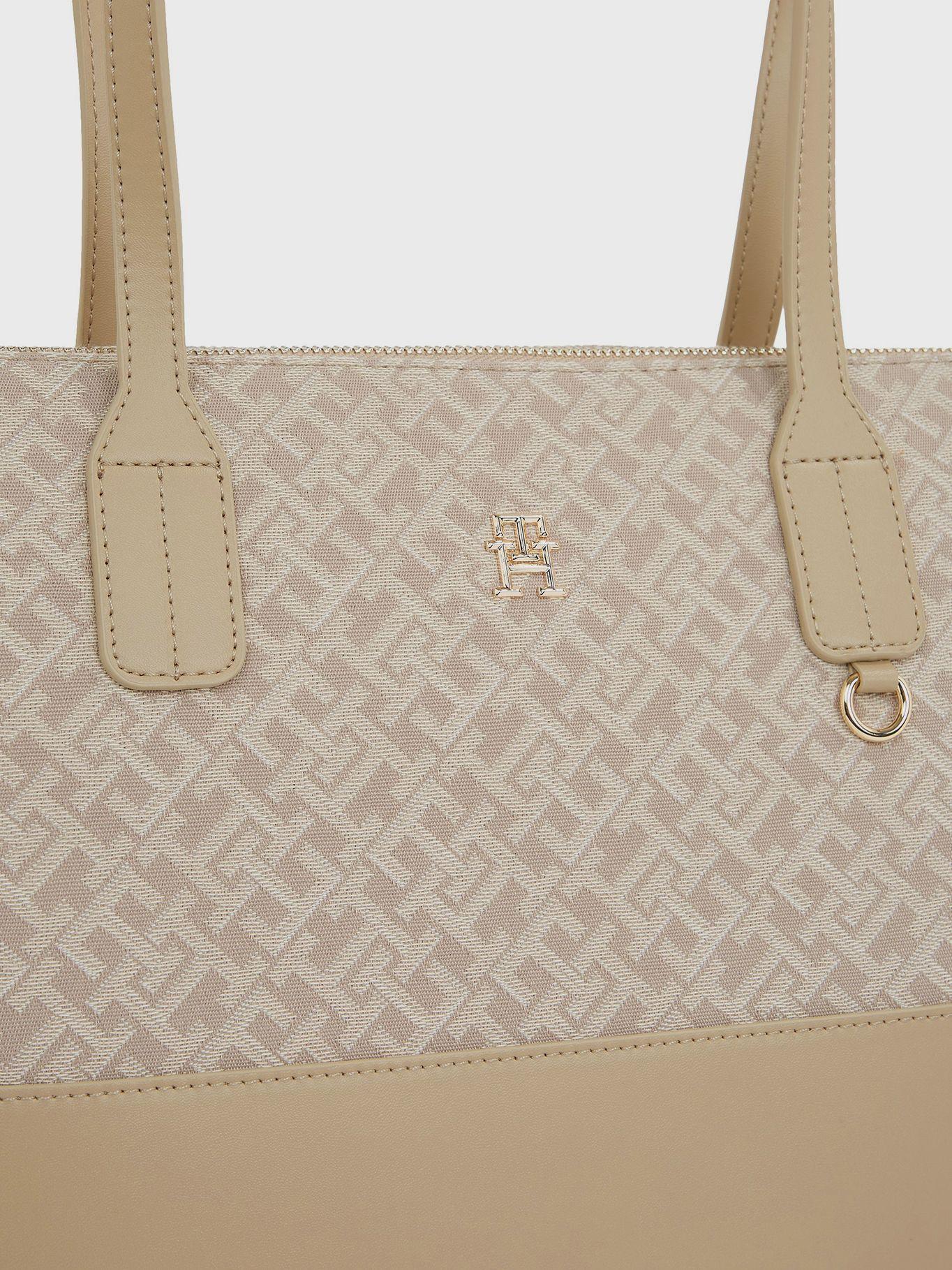 Tote Jacquard Con Monogram Beige Tommy Hilfiger-3