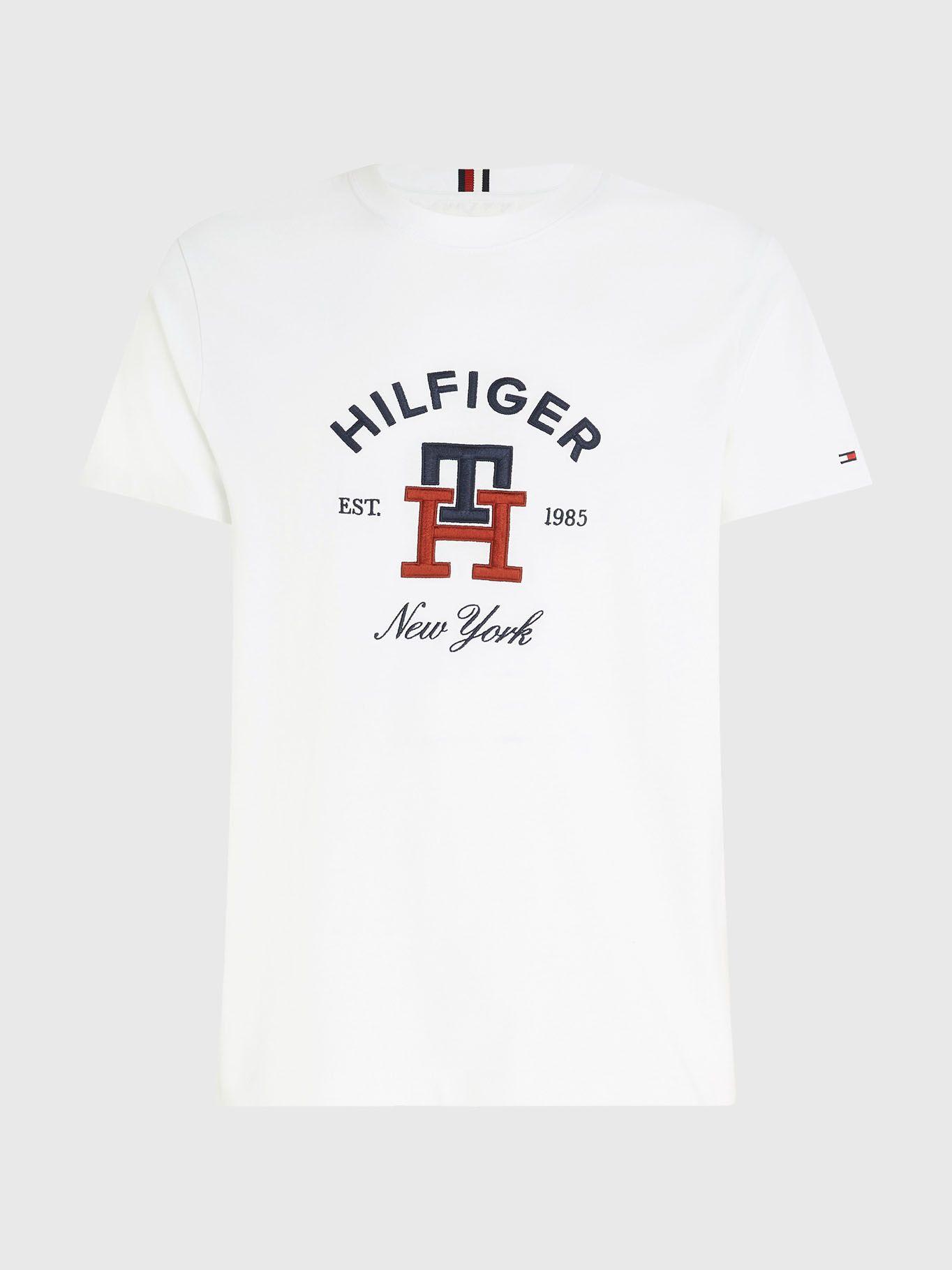 Polera Curved Monogram Logo Blanco Tommy Hilfiger-4