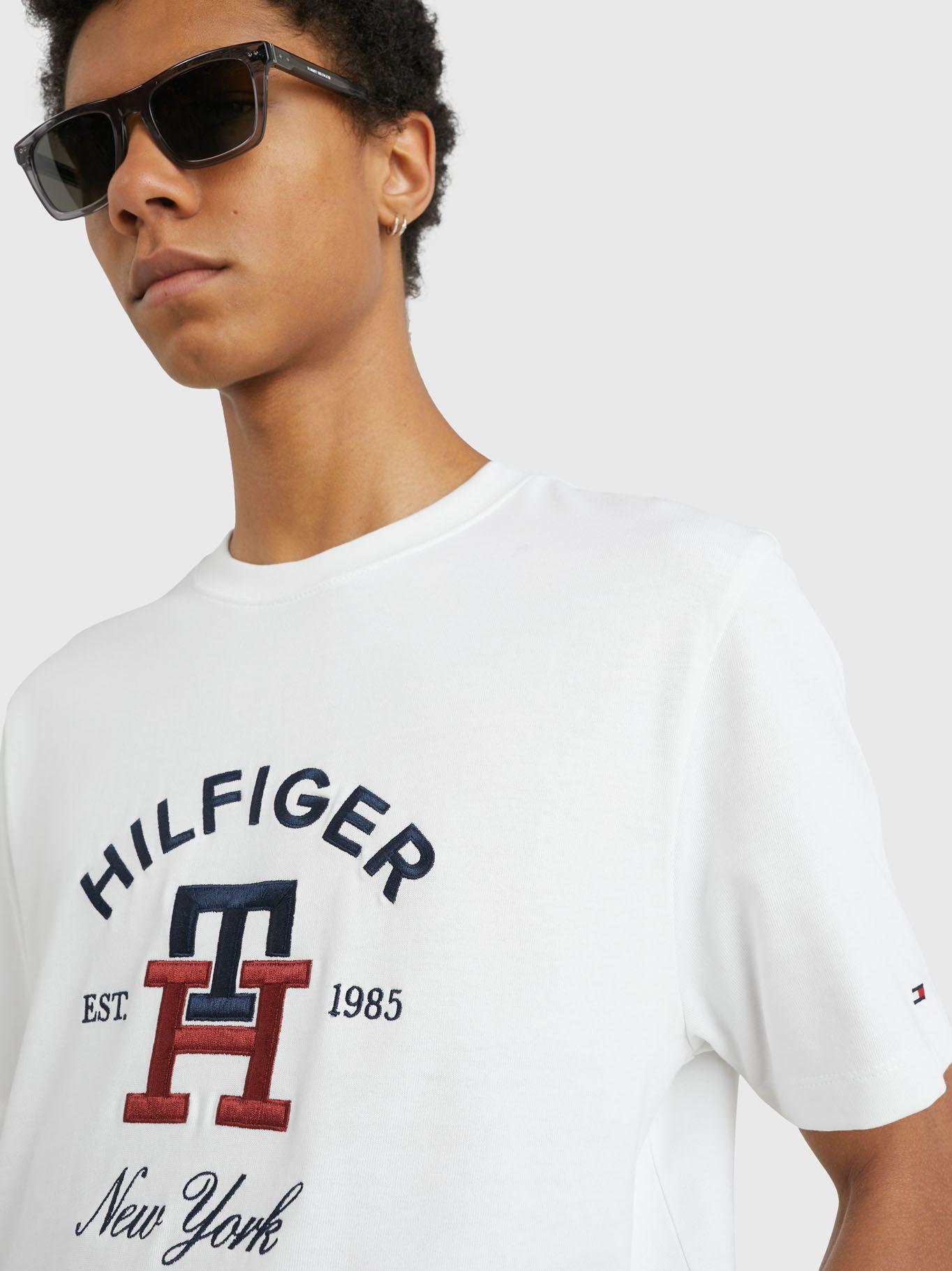 Polera Curved Monogram Logo Blanco Tommy Hilfiger-3