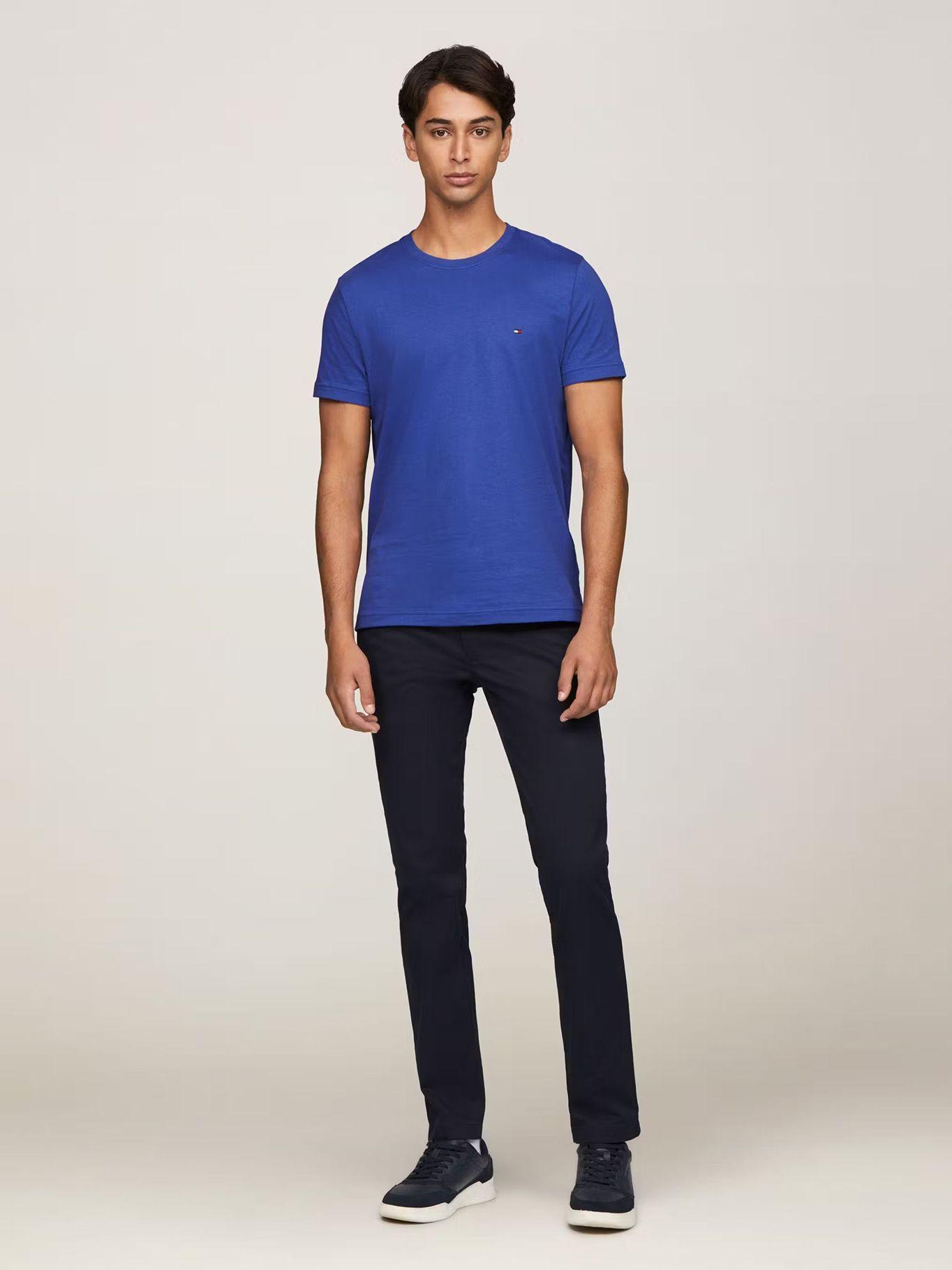 Polera Essential Cotton C-Neck Slim Fit Azul Tommy Hilfiger-1