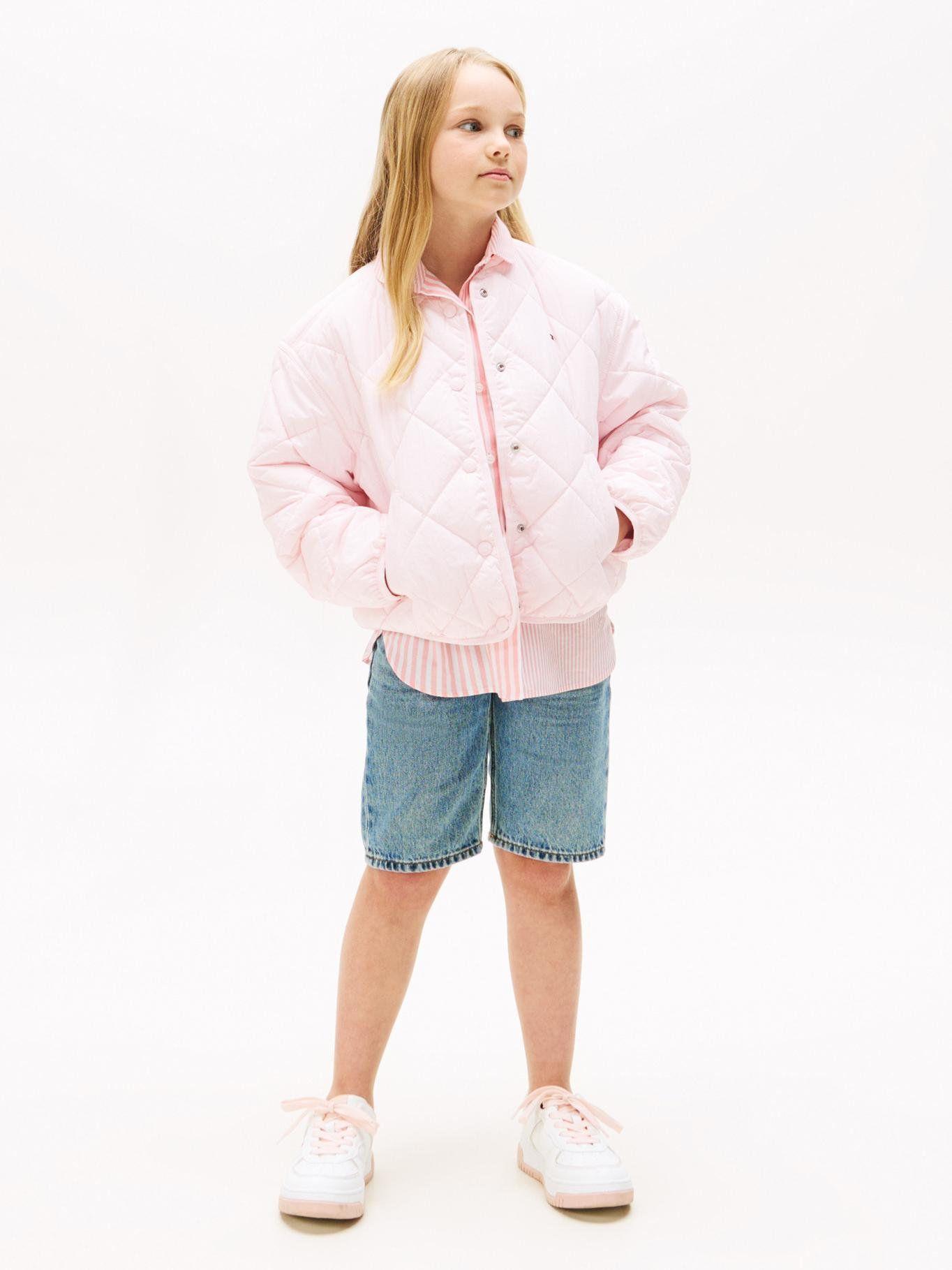 Chaqueta Quiletd Con Logo Bordado Rosado Tommy Hilfiger-1
