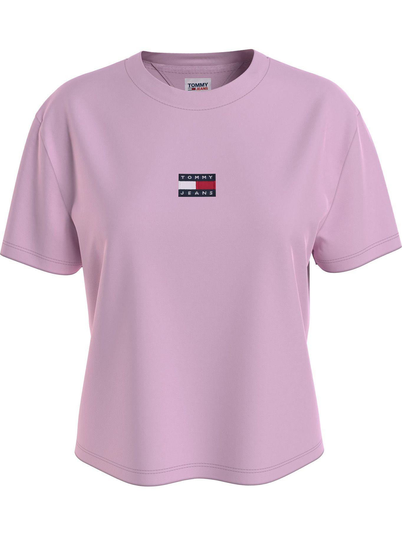 Polera Center Badge Rosado Tommy Hilfiger M23-0