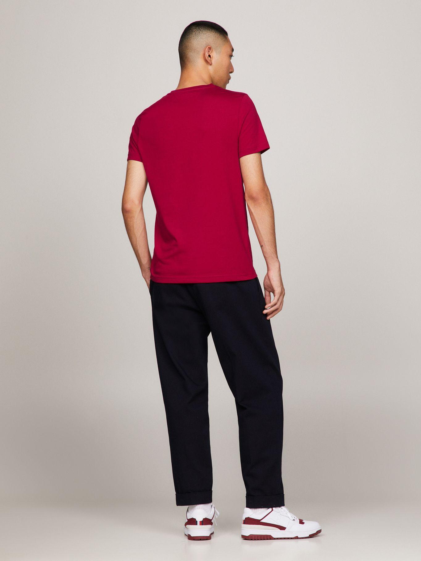 Polera Cotton Con Logo Slim Fit Rojo Tommy Hilfiger-2
