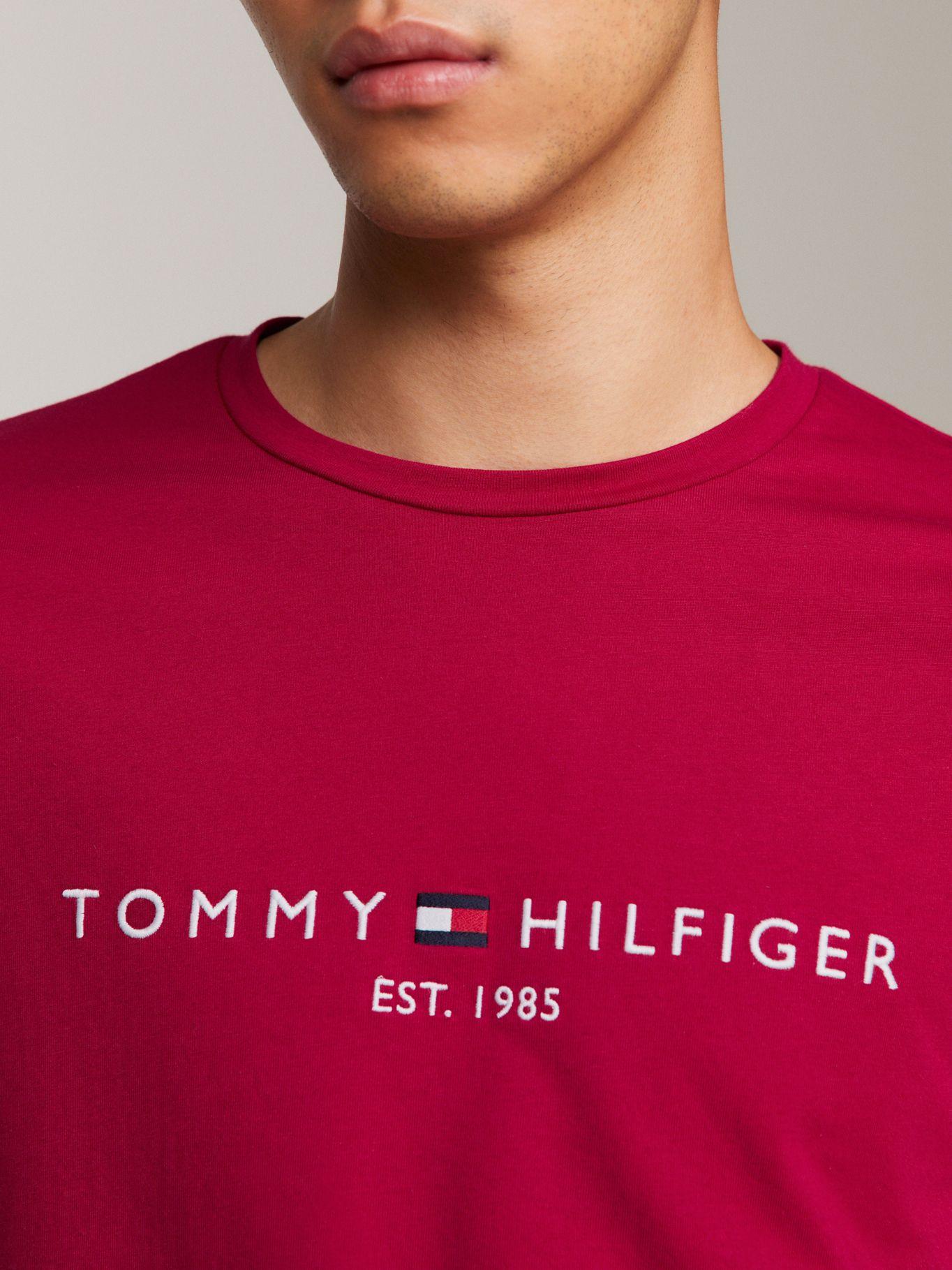 Polera Cotton Con Logo Slim Fit Rojo Tommy Hilfiger-3