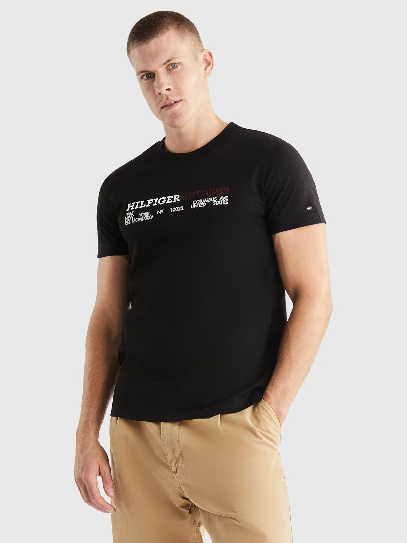 Polera Chest Logo Monotype Negro Tommy Hilfiger-0