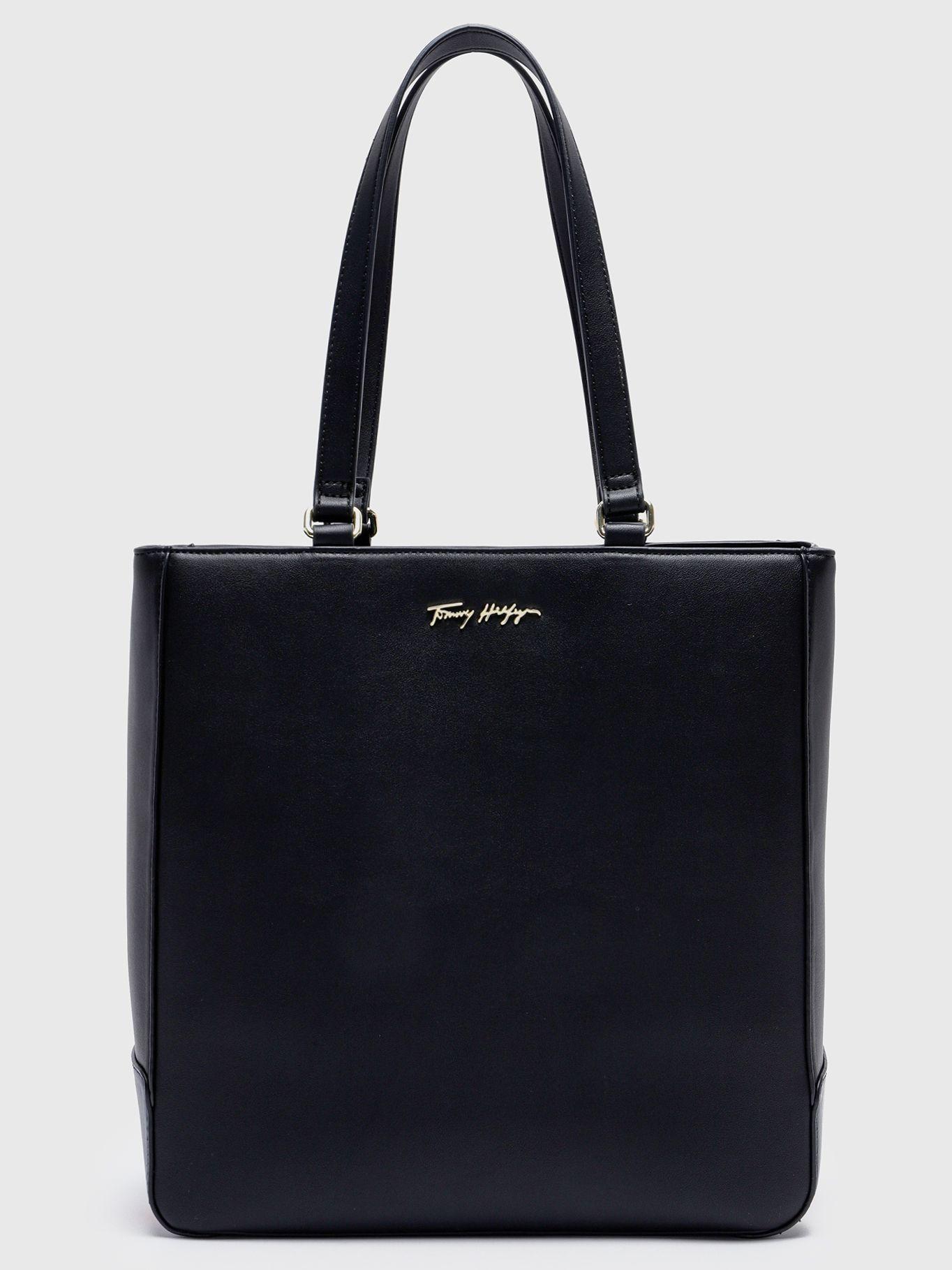 Bolso Tote Signature Con Logo Negro Tommy Hilfiger-0