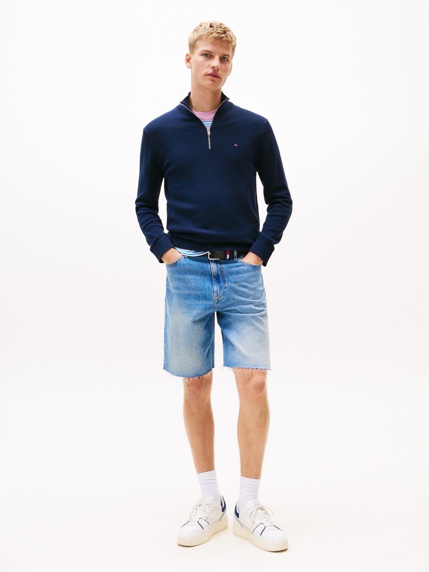 Sweater Con Cierre Y Logo Slim Fit Tommy Jeans Azul-1