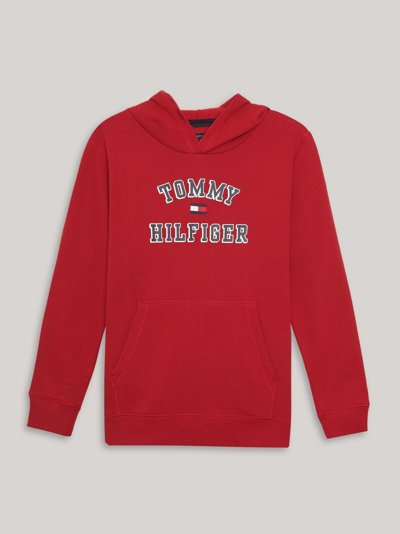 Polerón Hoodie Niño Con Logo Vars Rojo Tommy Hilfiger-0