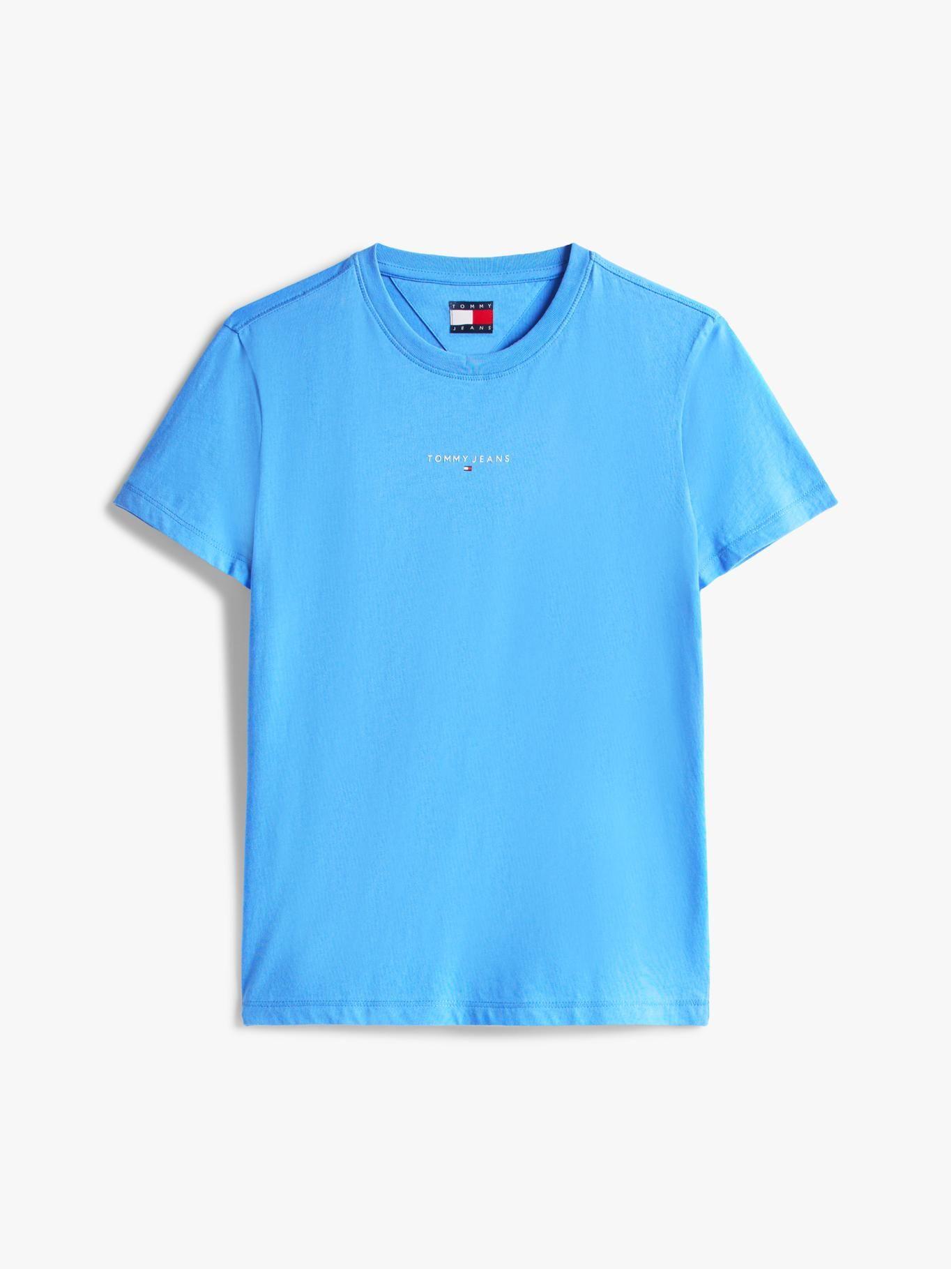 Polera Regular Fit-Logo Lineal Azul Tommy Jeans-4