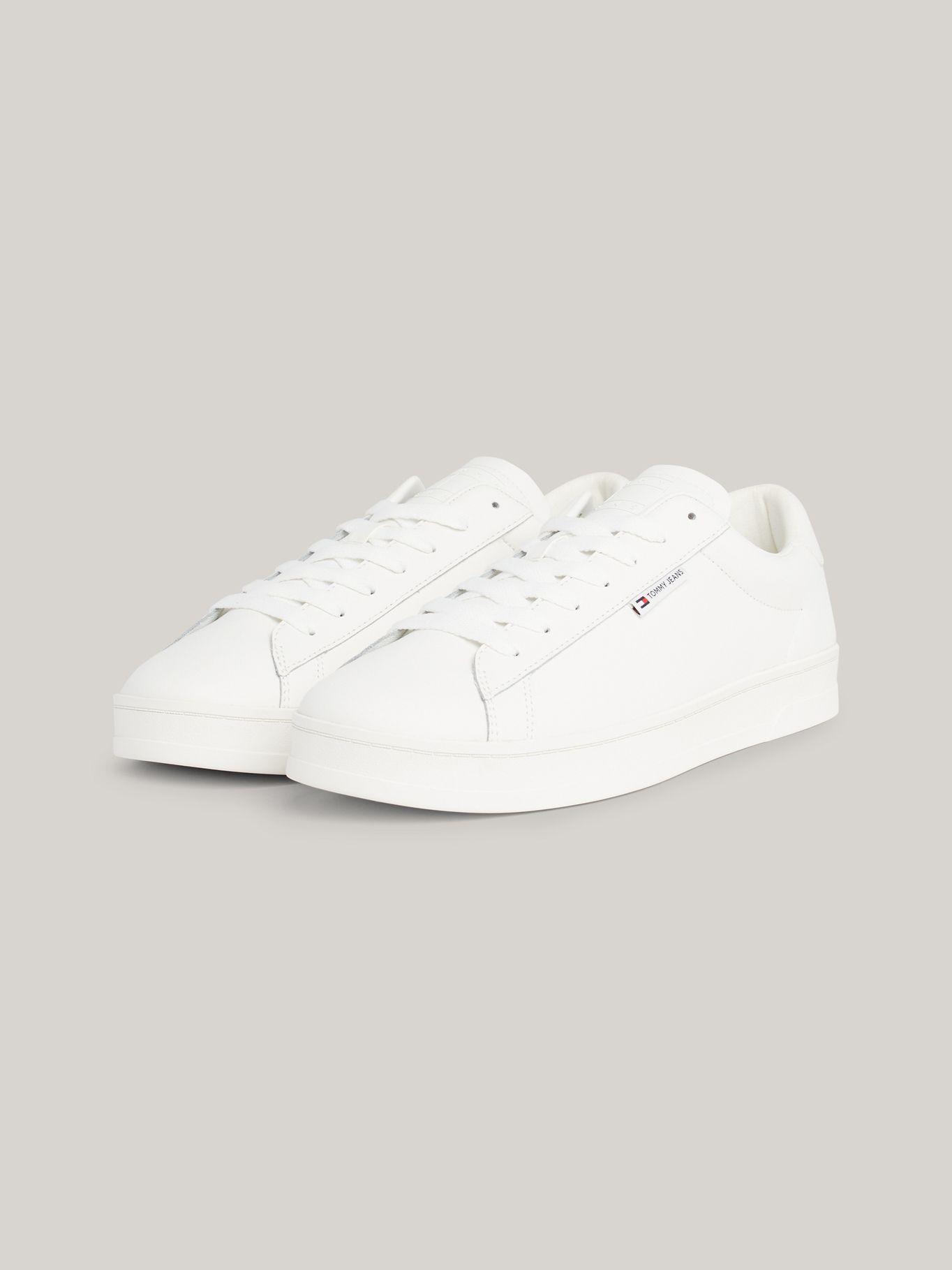 Zapatilla Cuero Cups-ole Con Logo Blanco Tommy Hilfiger-0