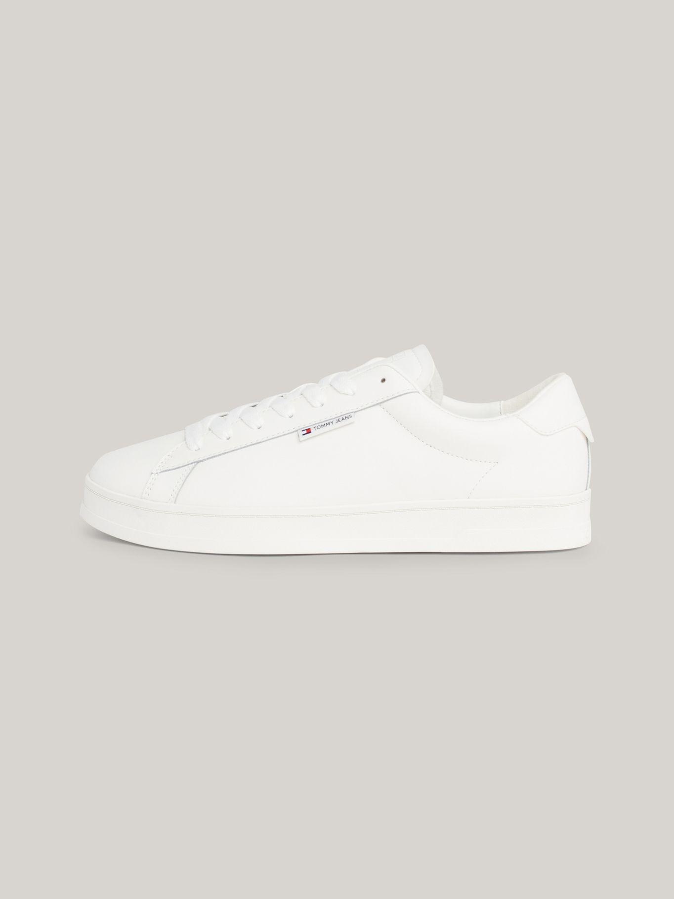 Zapatilla Cuero Cups-ole Con Logo Blanco Tommy Hilfiger-5