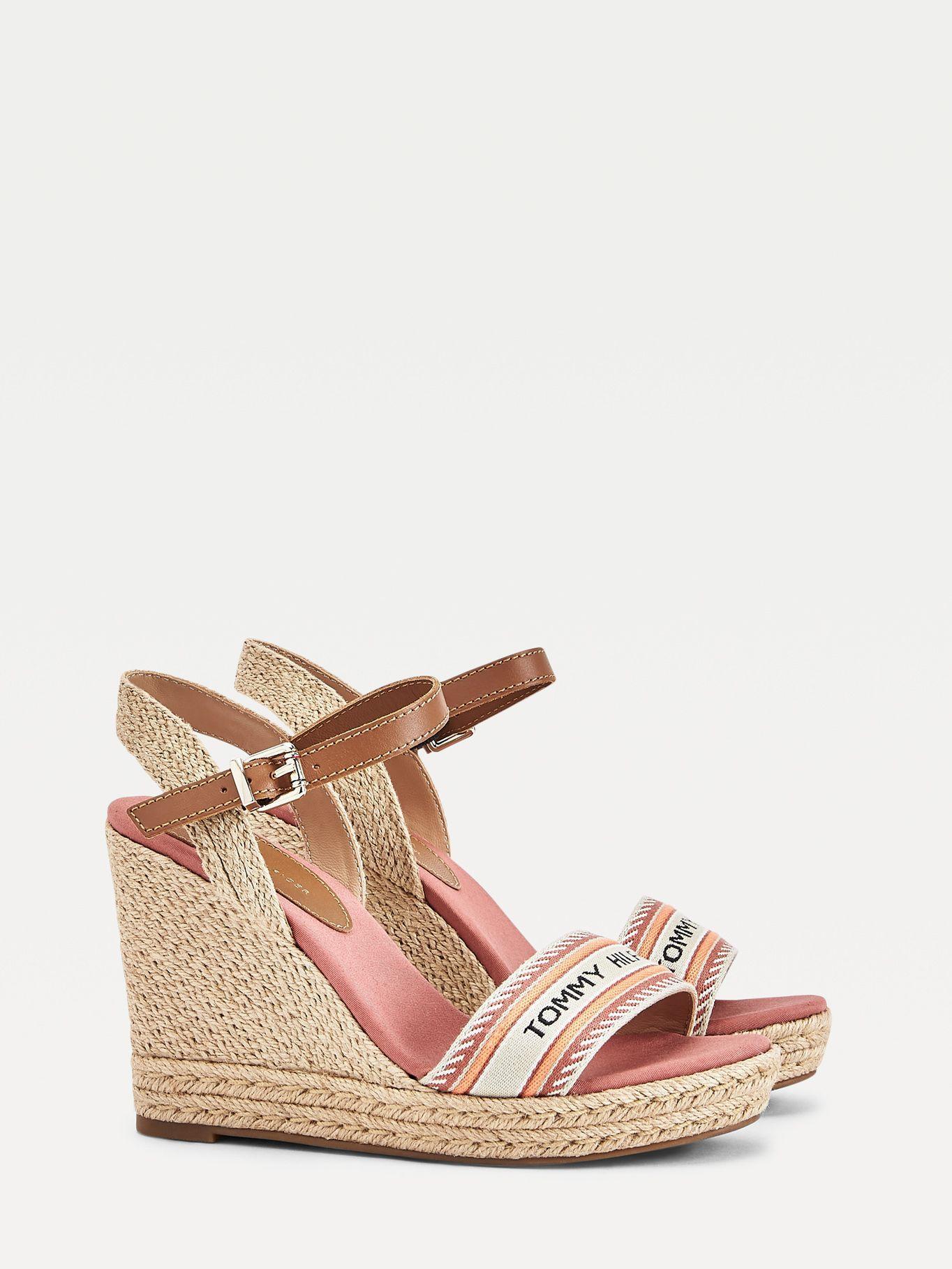 Sandalias Plataforma Artesanal Rosado Tommy Hilfiger-0