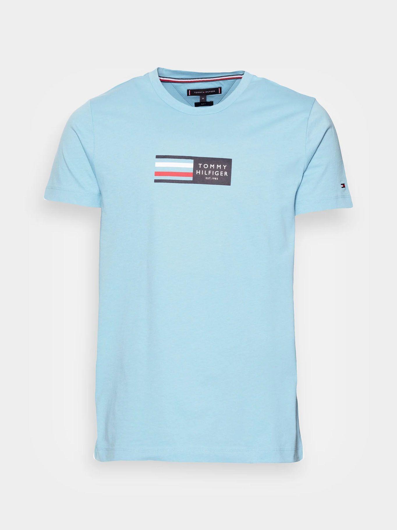 Polera Logo Corporate Graphic Celeste Tommy Hilfiger-0