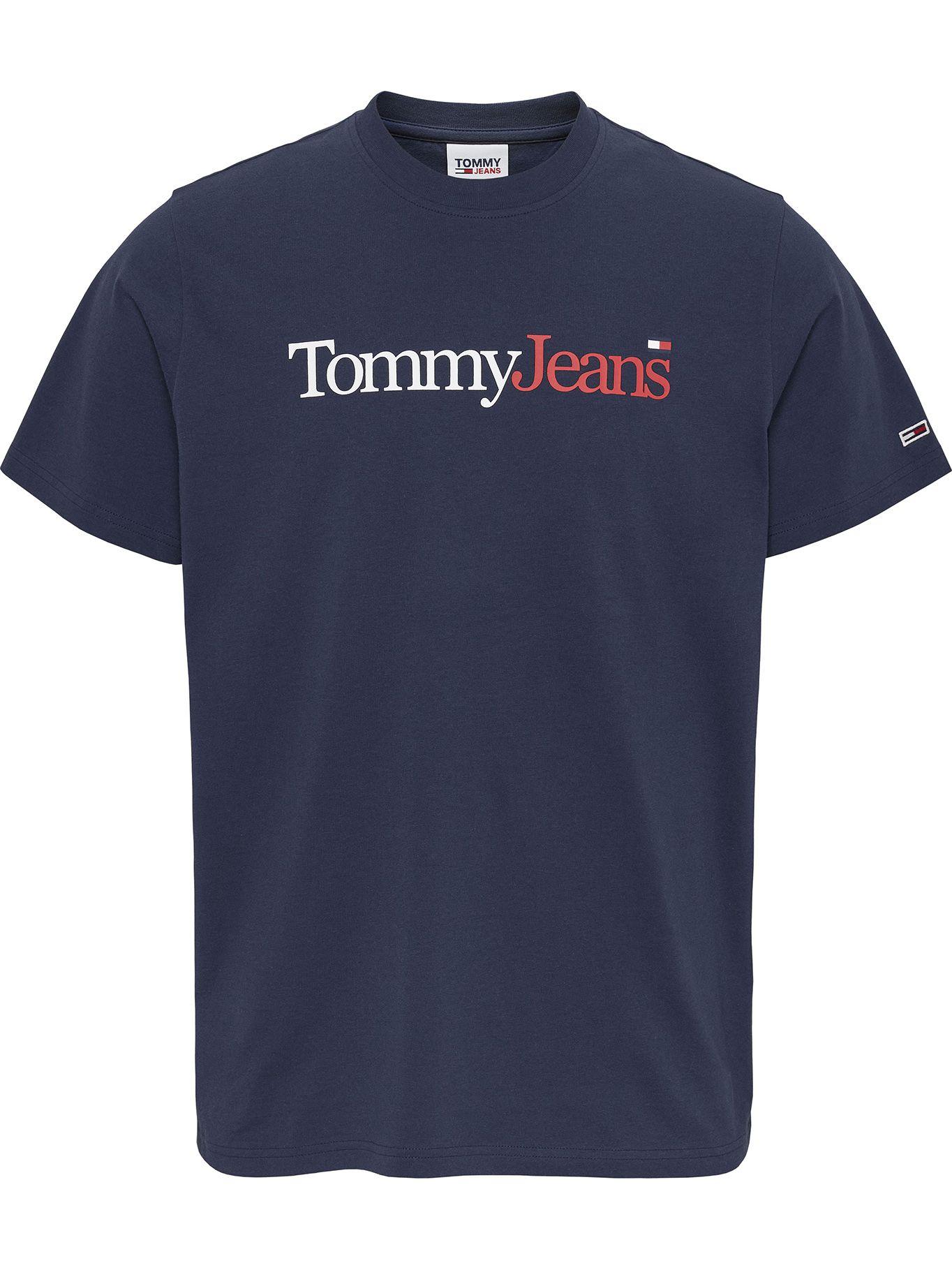 Polera Essential Multi Logo Azul Tommy Jeans-0
