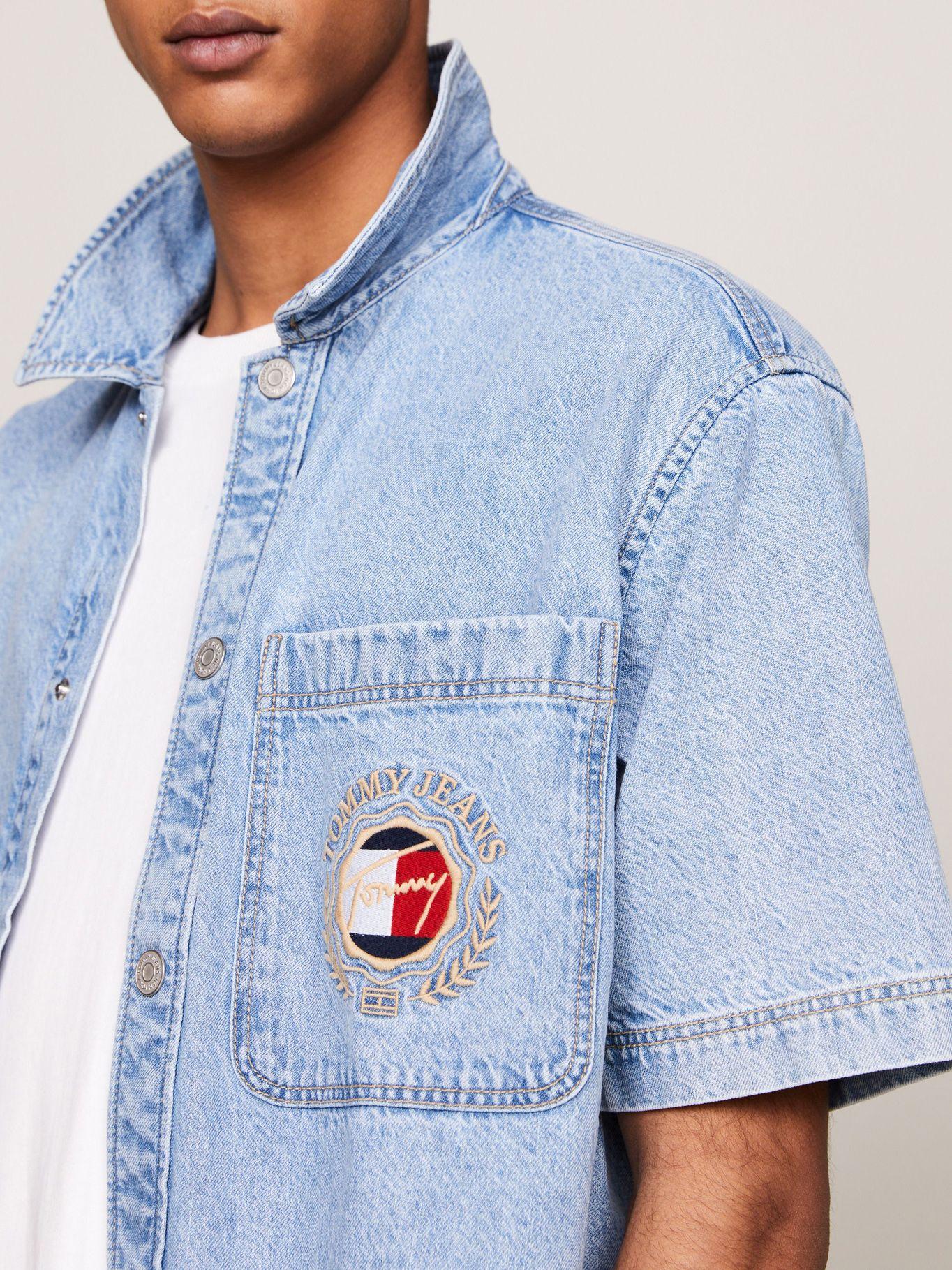 Sobrecamisa Explorer Luxe Con Logo Celeste Tommy Jeans-3