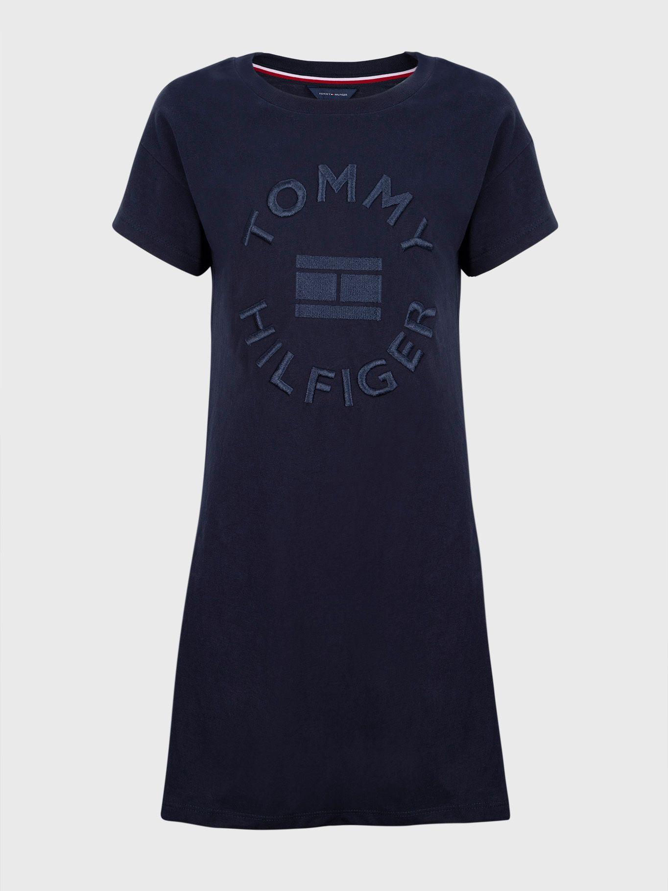 Vestido Ccamiseta Circle Logo Azul Tommy Hilfiger-0