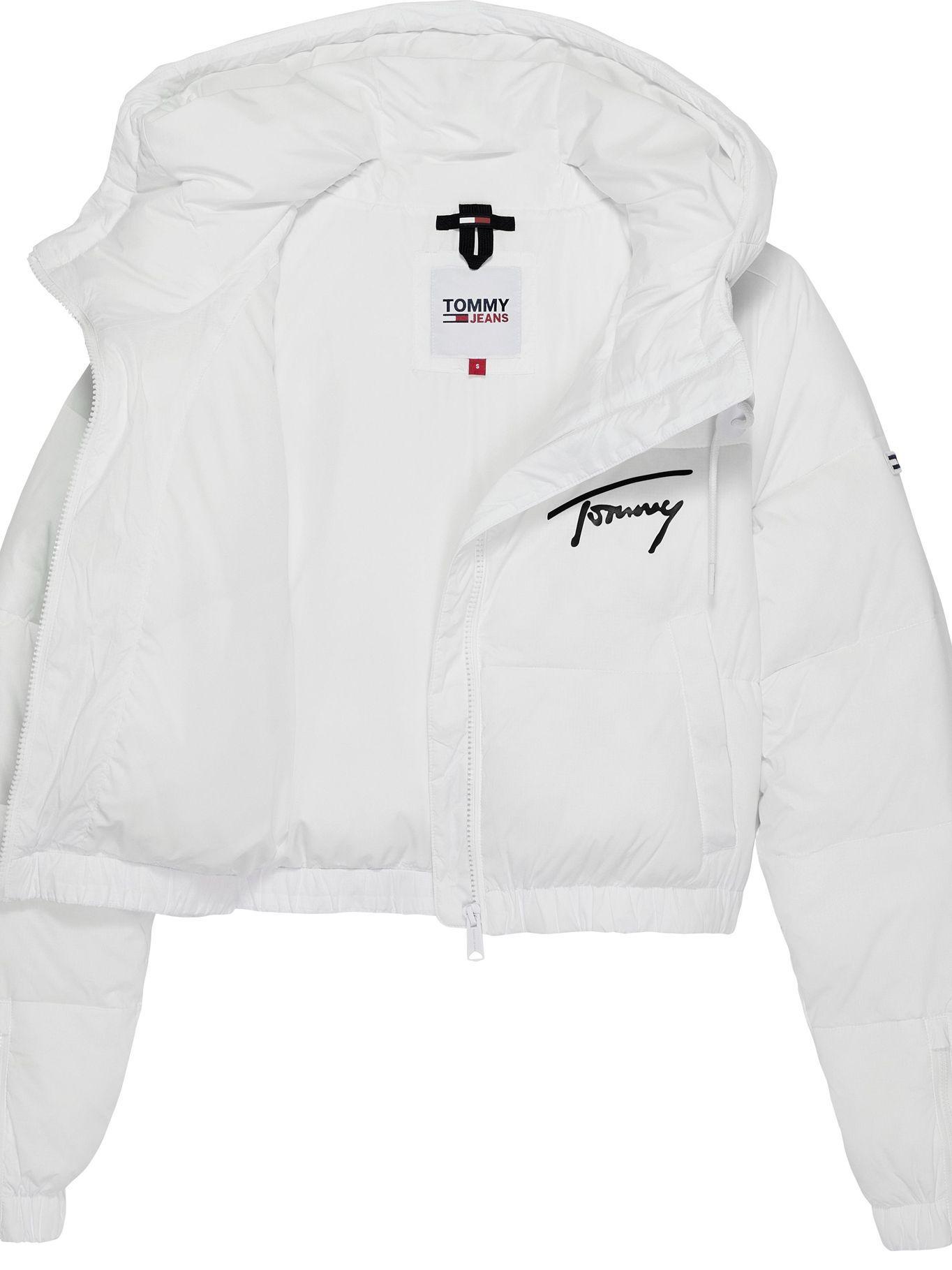 Chaqueta Cropped Signature Logo Blanco Tommy Hilfiger-3