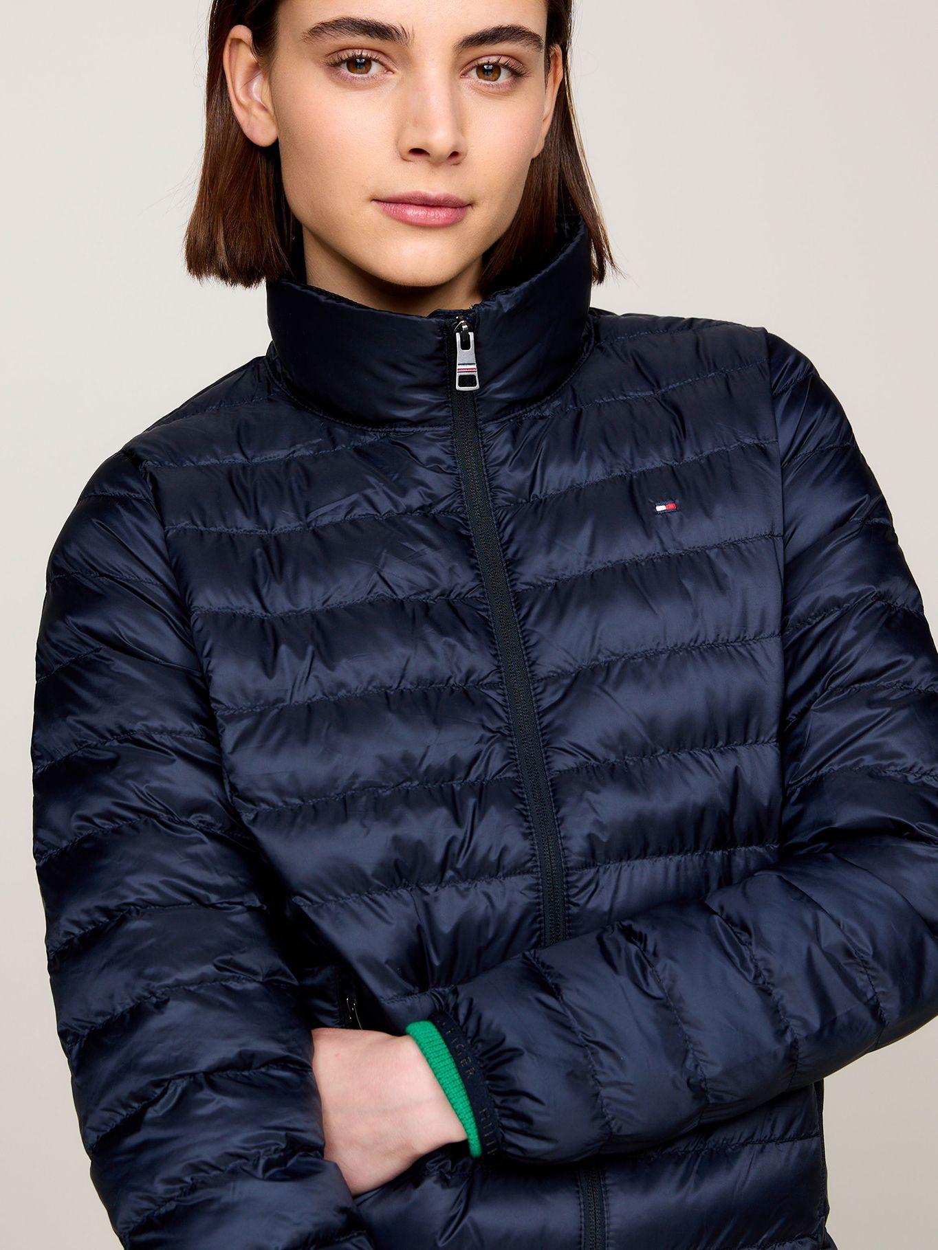 Parka Acolchada Con Logo Bordado Azul Tommy Hilfiger-4