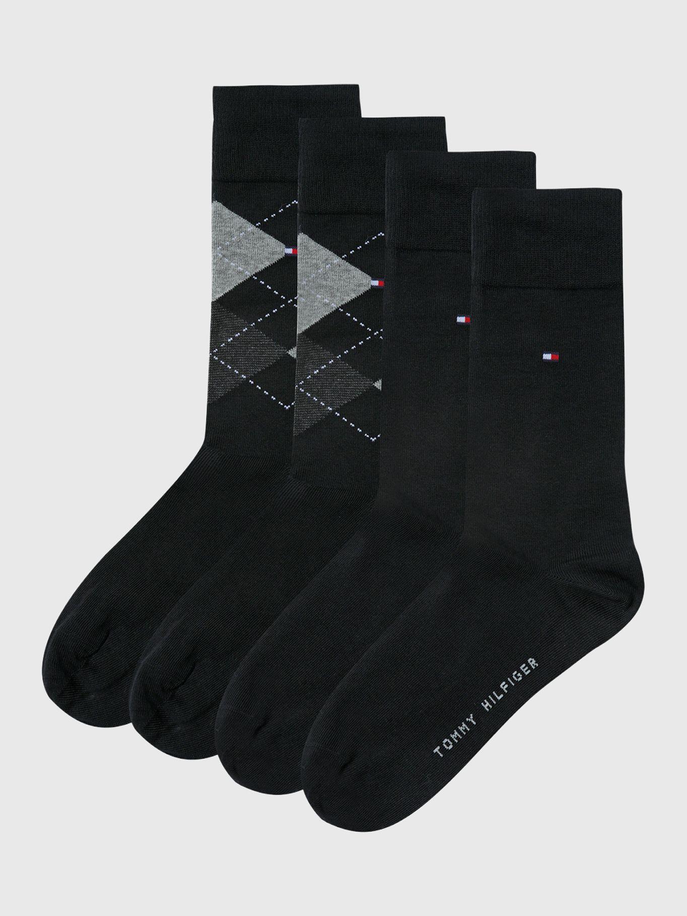 Pack 2 Par Calcetin De Cuadros Negro Tommy Hilfiger-0