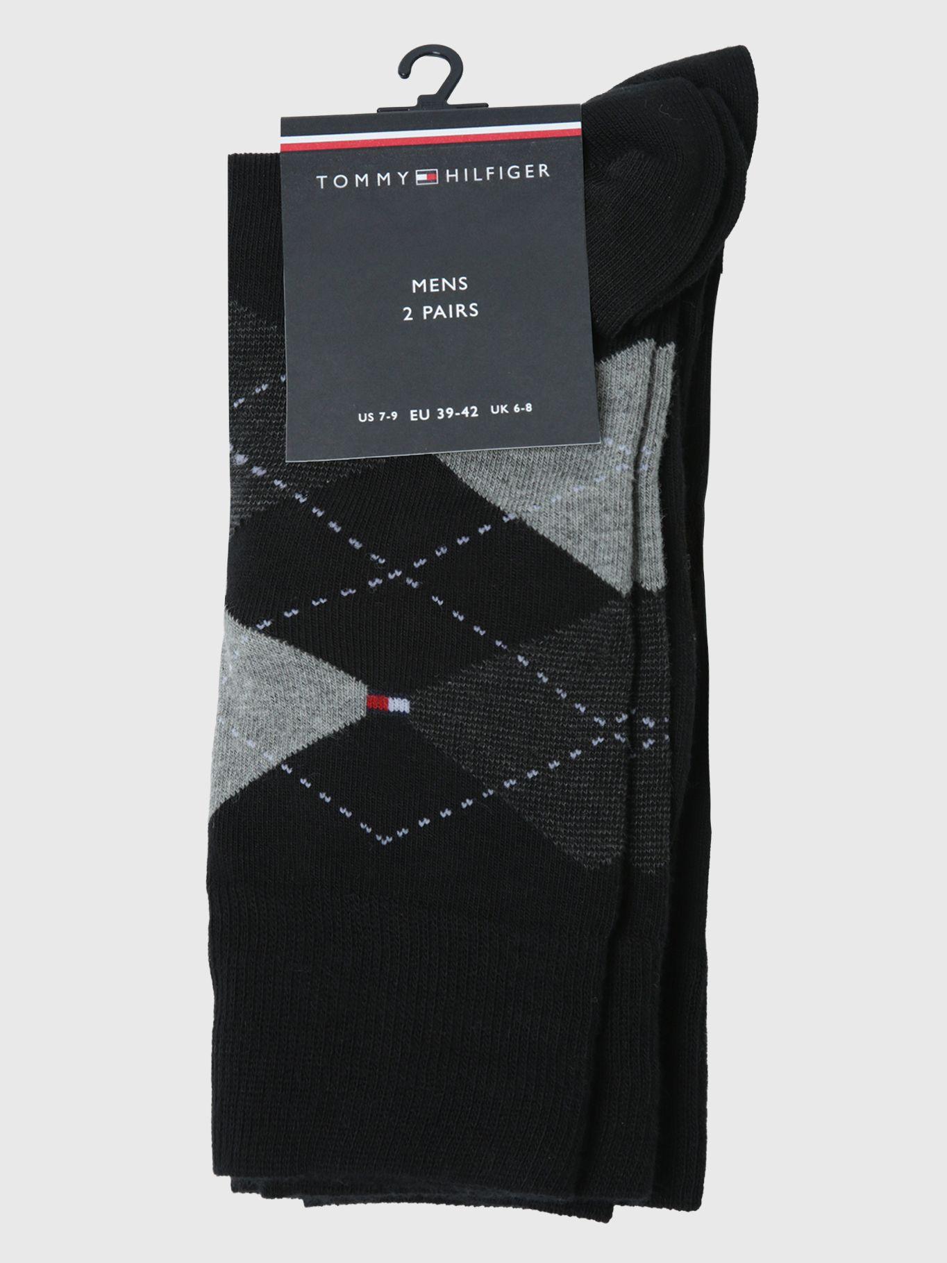 Pack 2 Par Calcetin De Cuadros Negro Tommy Hilfiger-3