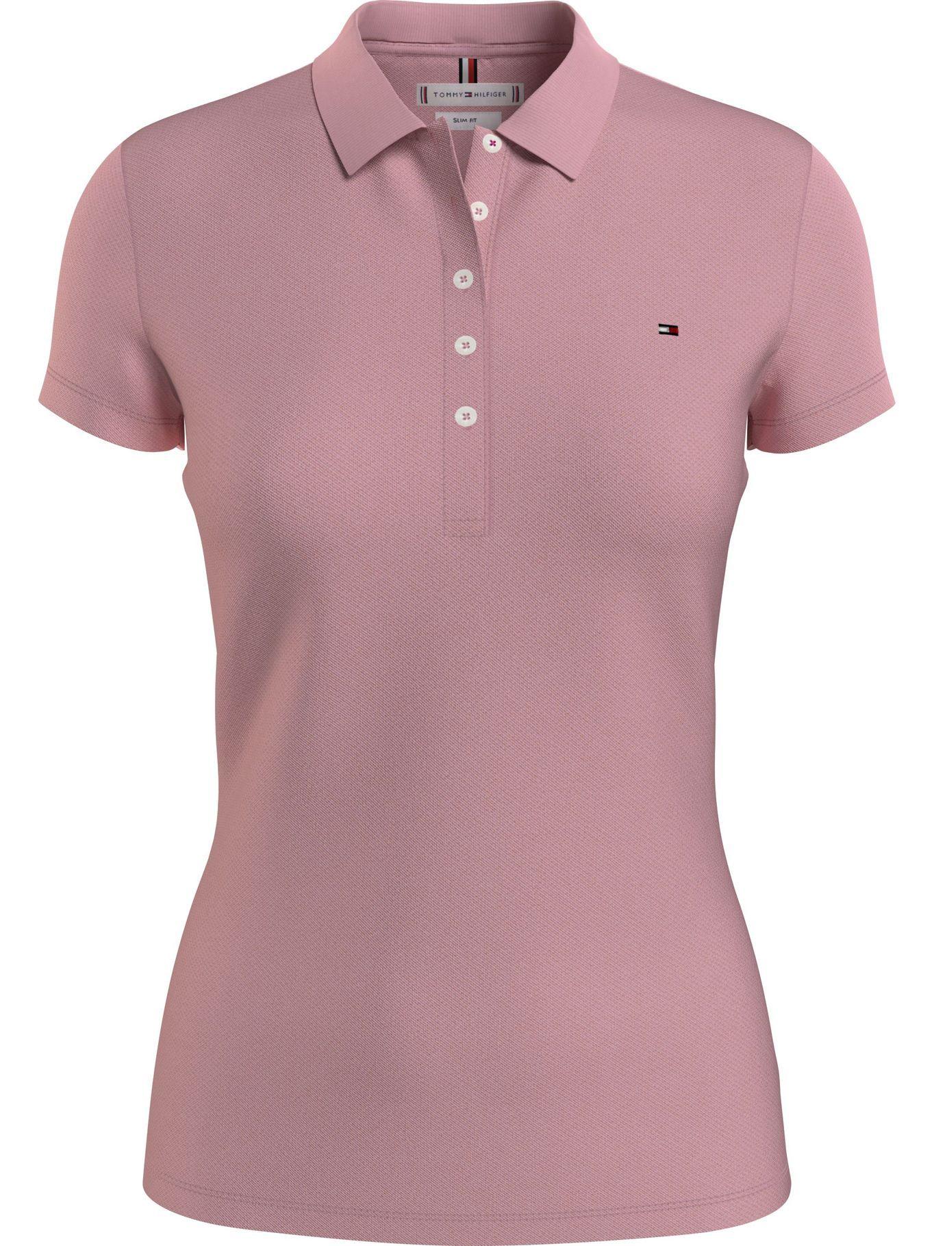 Polo Básica Slim Fit Rosado Tommy Hilfiger F2-0