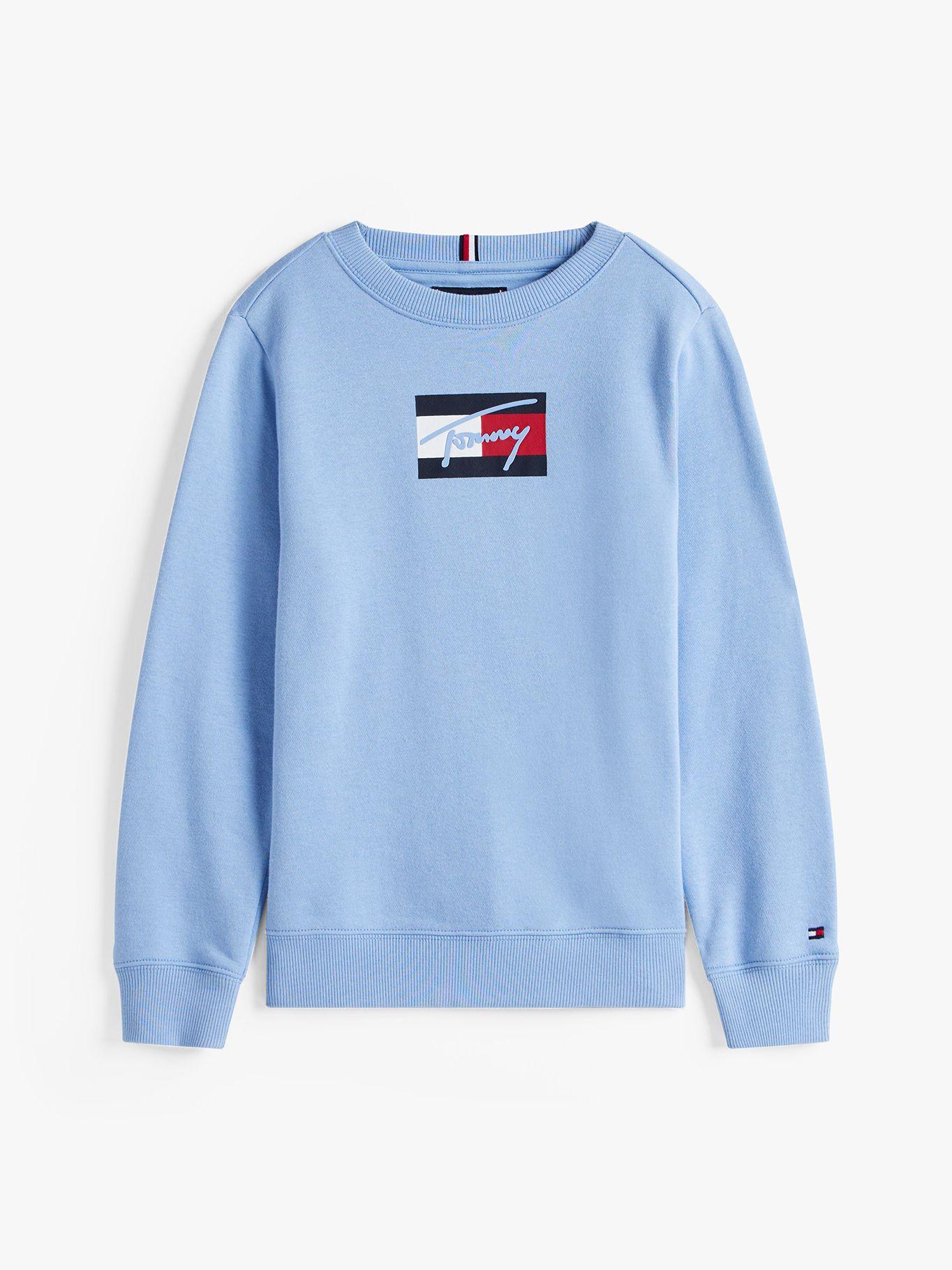 Polerón De Niño Logo Signature Celeste Tommy Hilfiger-4