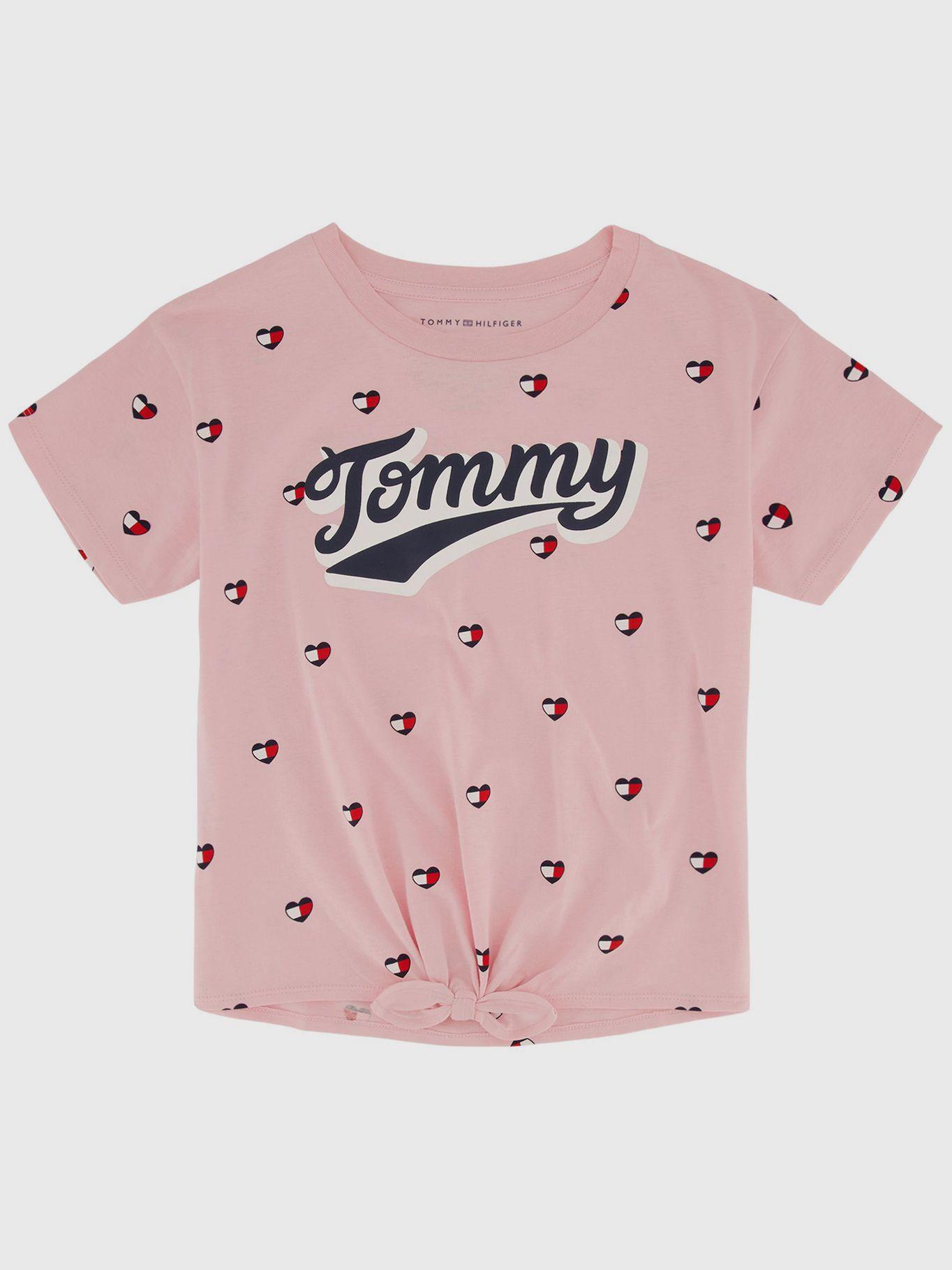 Polera Print De Corazones Rosado Tommy Hilfiger-0