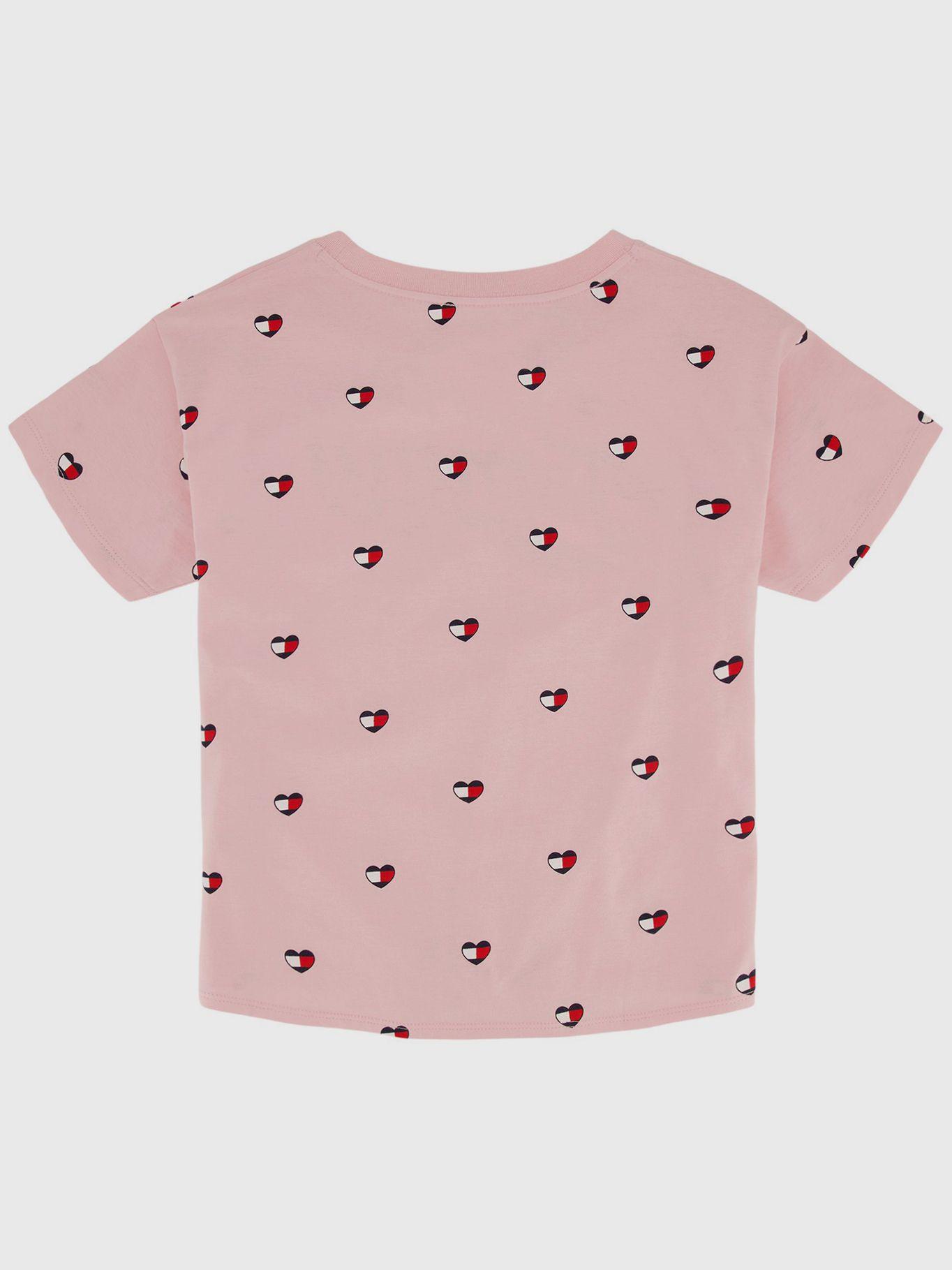 Polera Print De Corazones Rosado Tommy Hilfiger-1