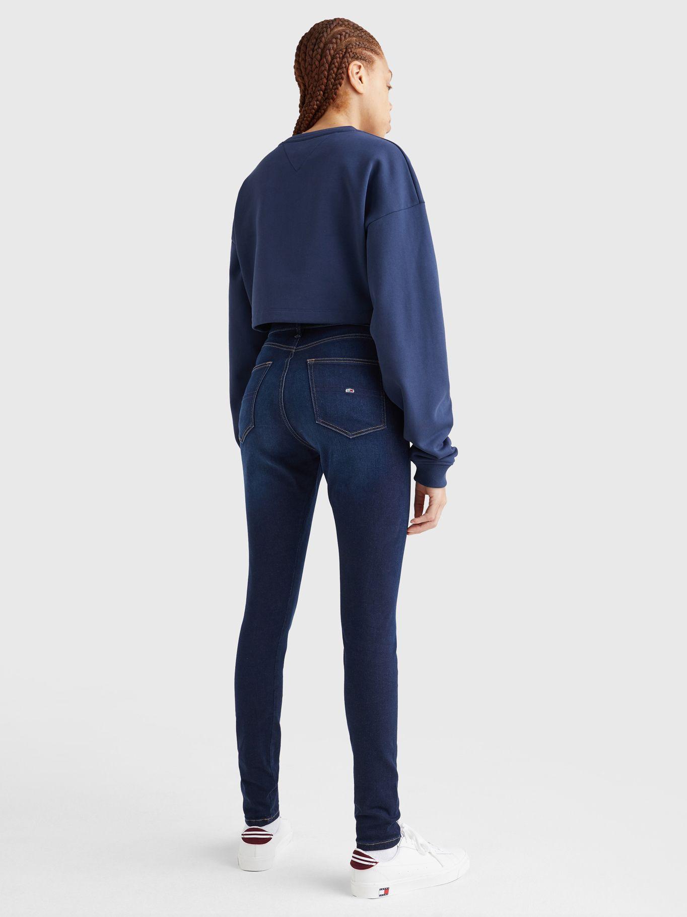 Polerón Cropped Modern Logo Azul Tommy Hilfiger-1