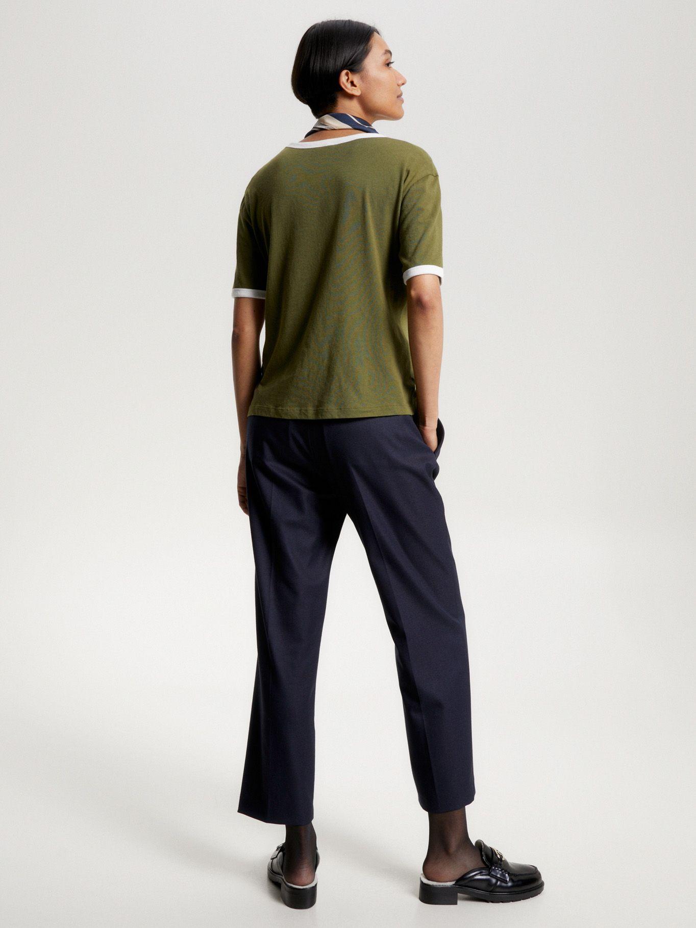 Polera Varsity Logo Aterciopelado Verde Tommy Hilfiger-2