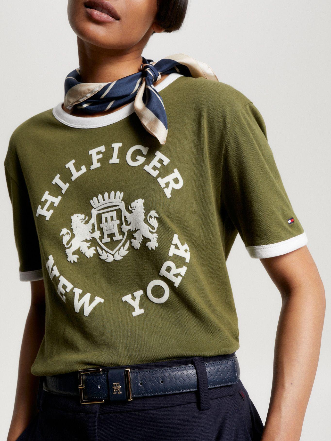 Polera Varsity Logo Aterciopelado Verde Tommy Hilfiger-3