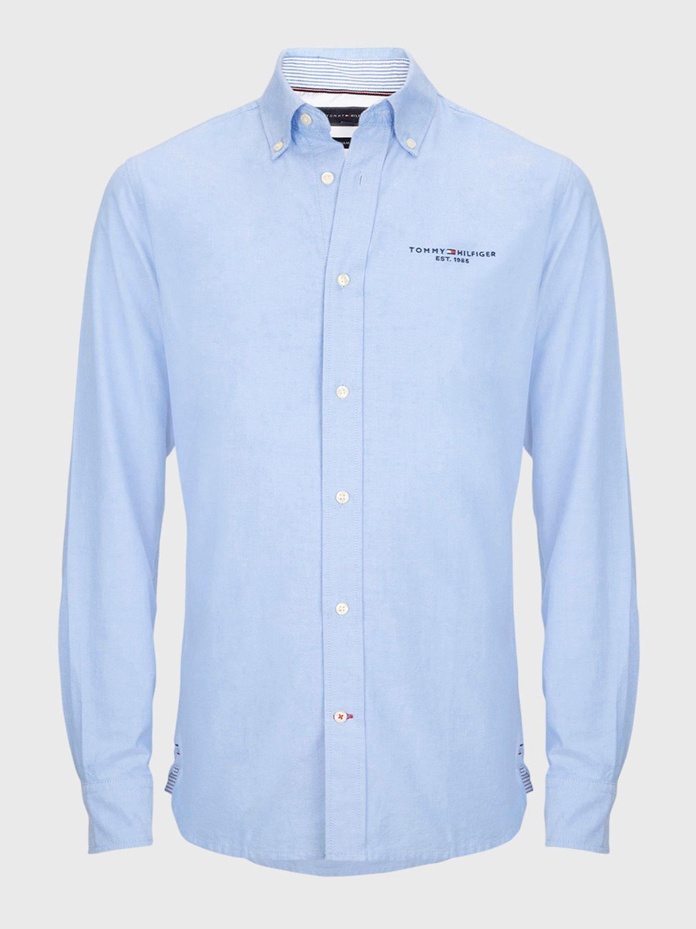 Camisa Light Oxford Azul Tommy Hilfiger M2-0
