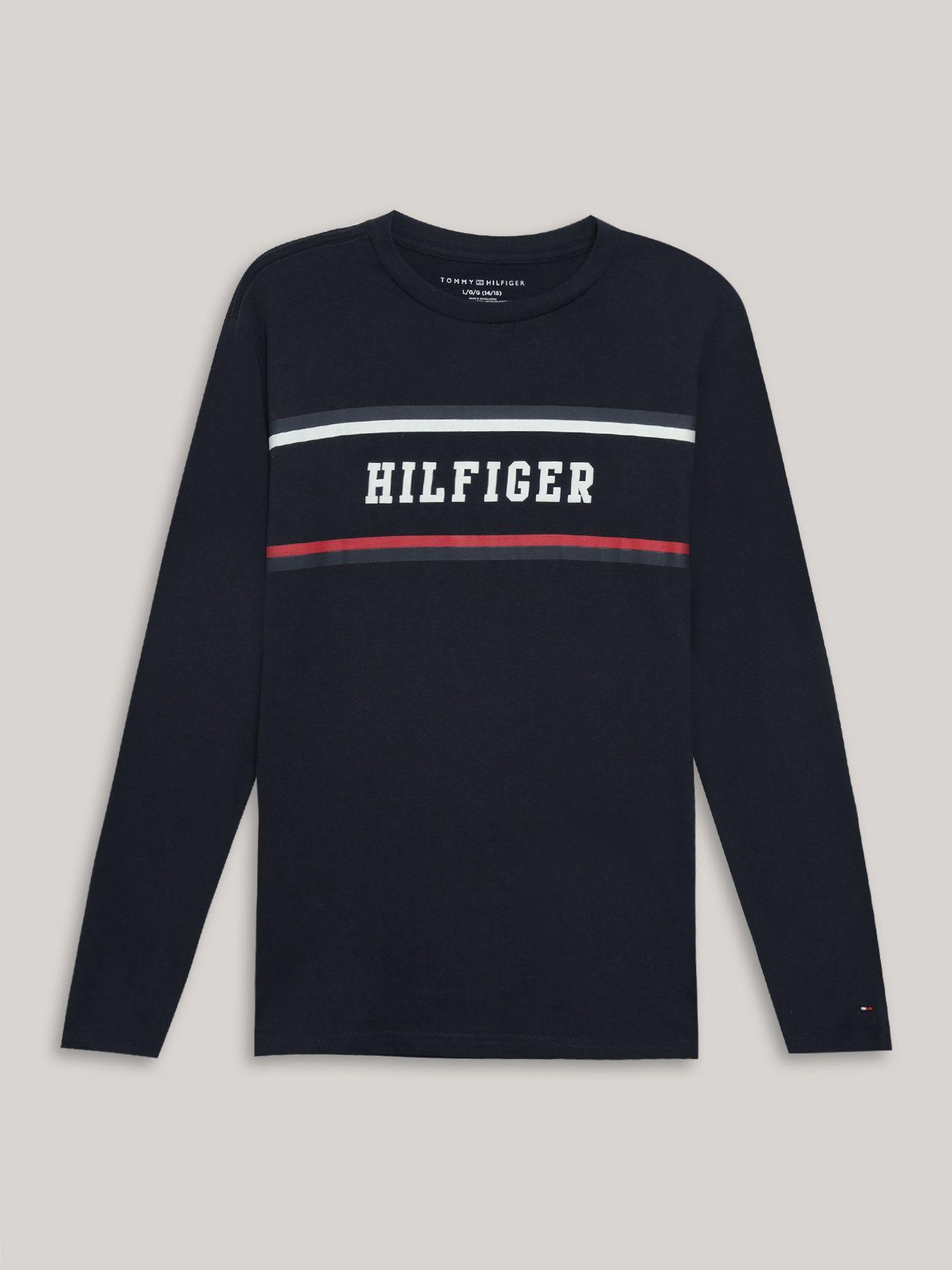 Polera Niño Logo Estampado 405 Azul Tommy Hilfiger-0