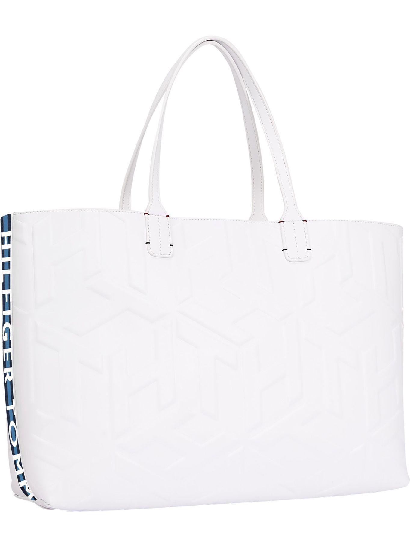 Cartera Tote Iconic Blanco Tommy Hilfiger M2-1