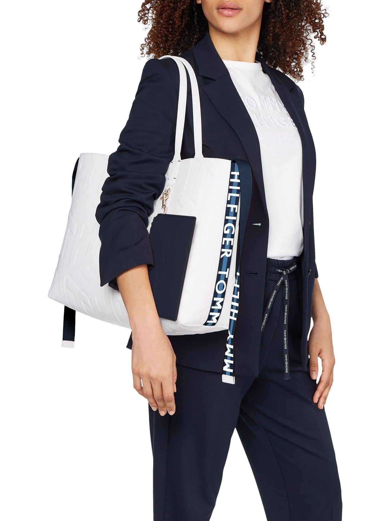 Cartera Tote Iconic Blanco Tommy Hilfiger M2-3