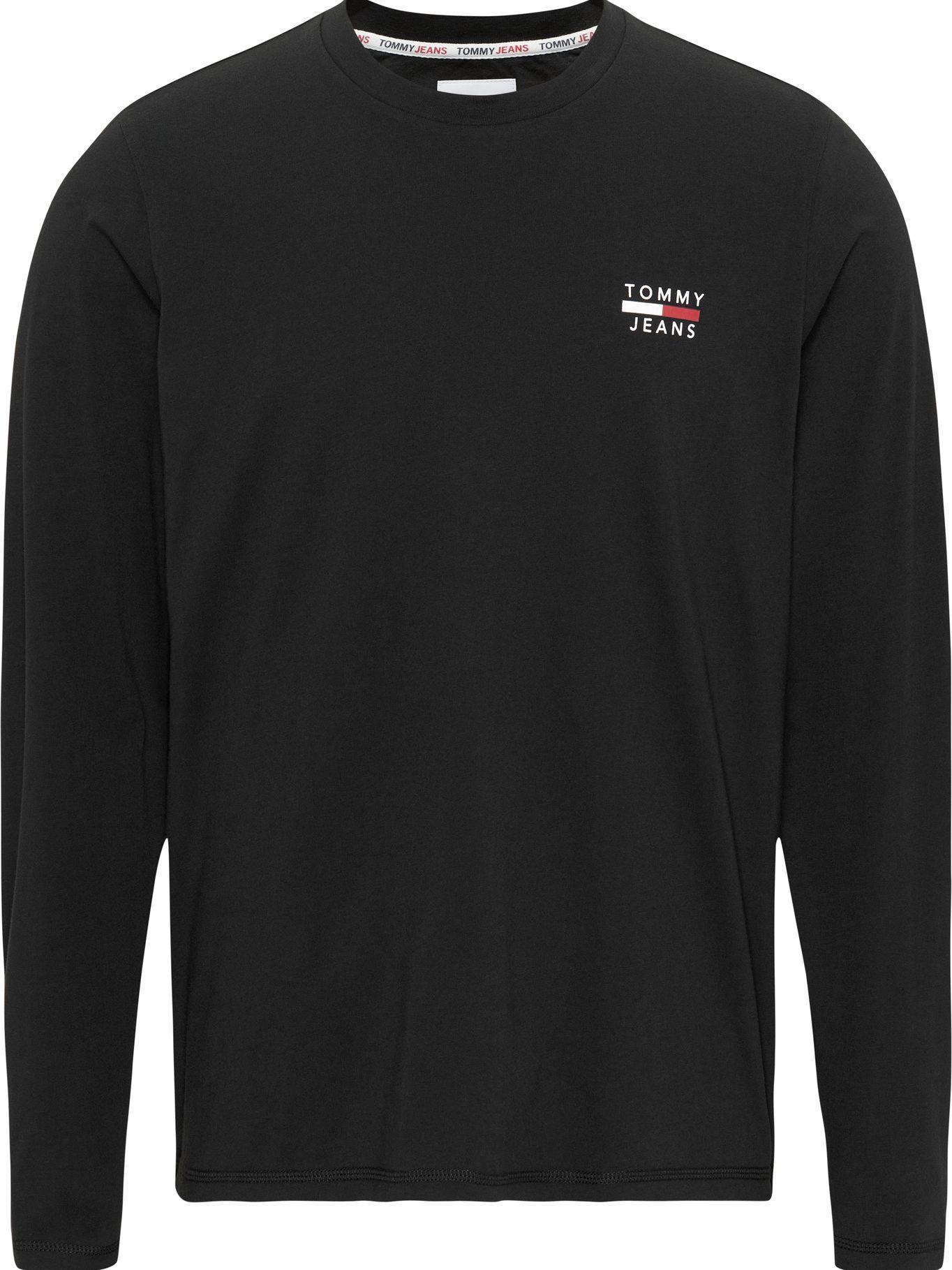 Polera Chest Flag Logo Negro Tommy Jeans-0