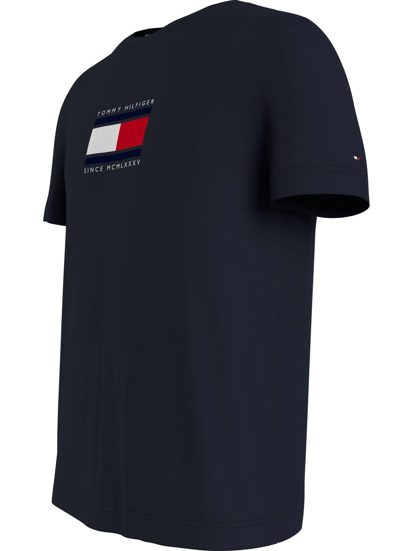Polera De Algodón Con Logo Azul Tommy Hilfiger-2