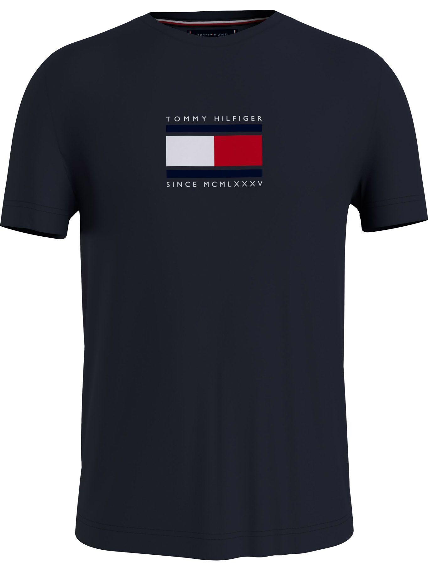 Polera De Algodón Con Logo Azul Tommy Hilfiger-0