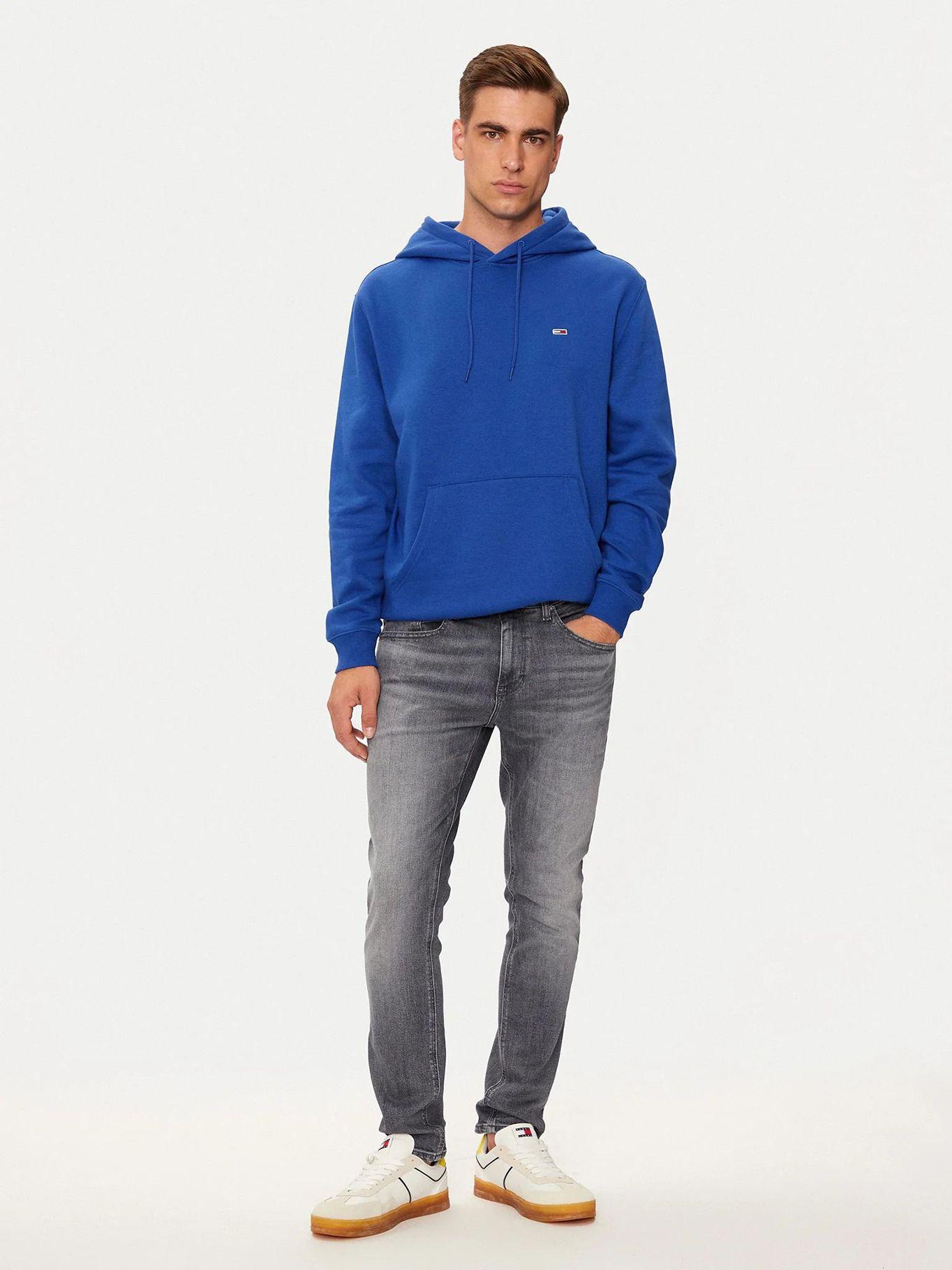 Polerón Hoodie Solid Con Logo Azul Tommy Jeans-1
