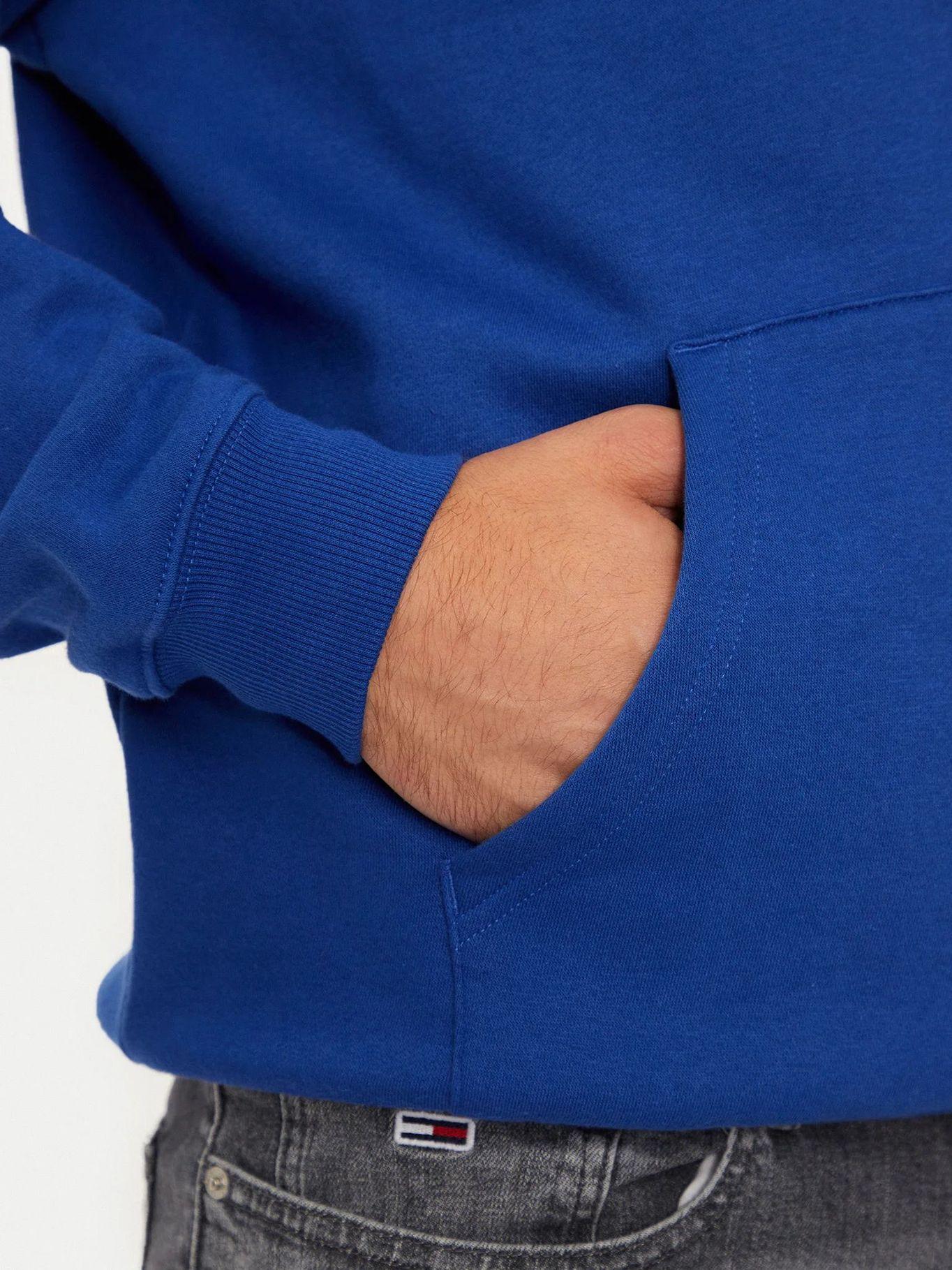 Polerón Hoodie Solid Con Logo Azul Tommy Jeans-4