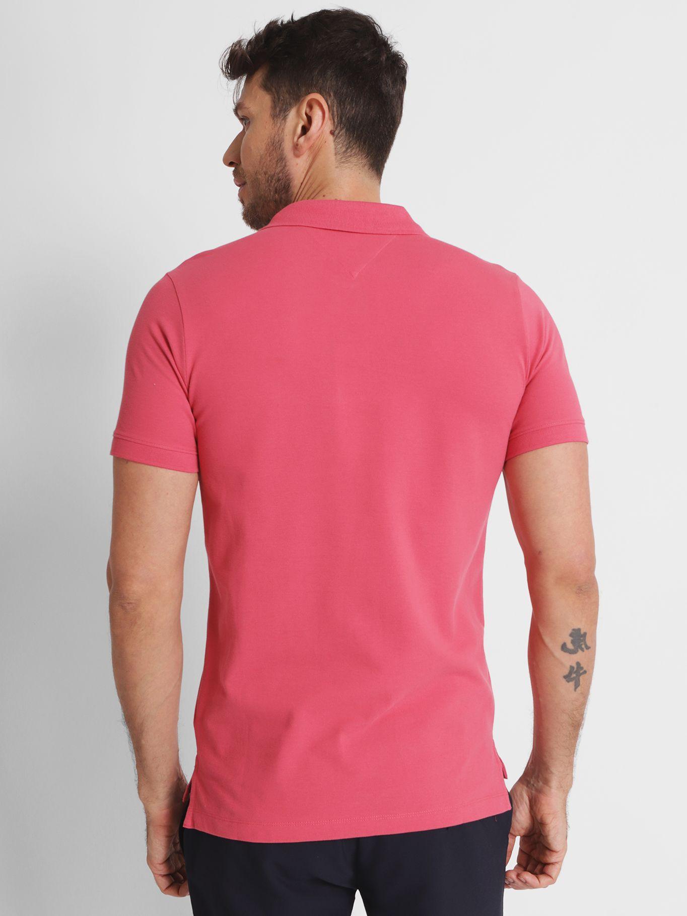 Polo Placket Slim Fit  Rosado Tommy Jeans-2