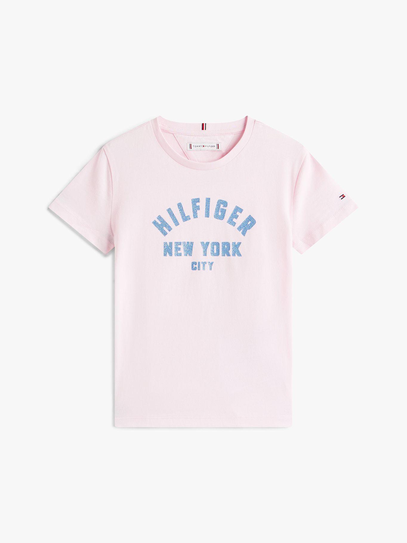Polera Con Logo Nyc Curvo Rosado Tommy Hilfiger-4