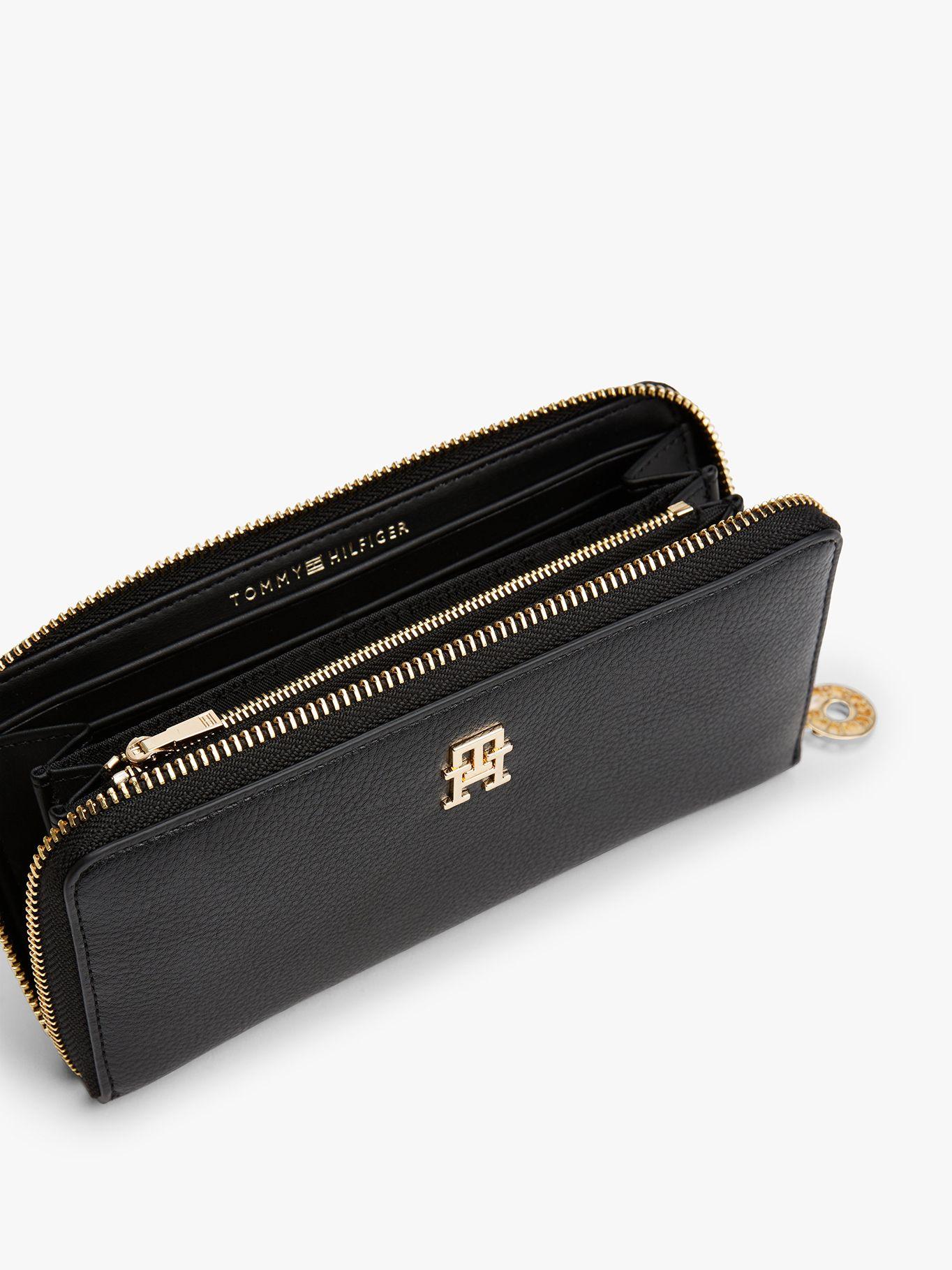 Billetera Monogram Con Cierre Negro Tommy Hilfiger-2