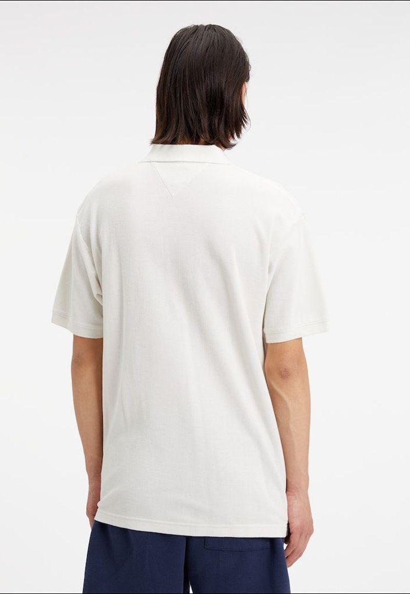Polo Relaxed Varsity Con Logo Blanco Tommy Jeans-1