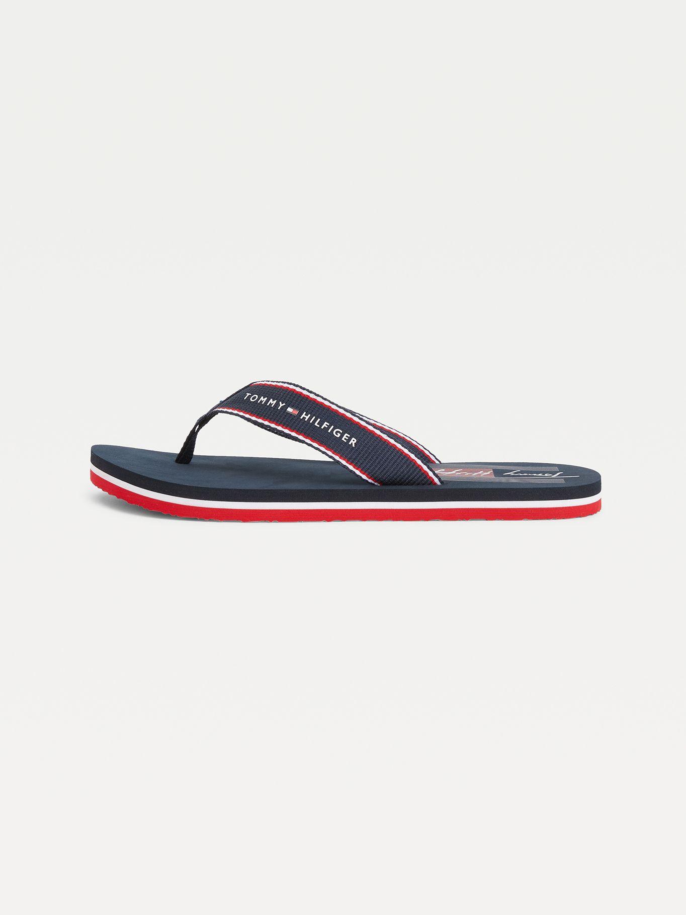 Sandalias Preppy Con Logo Azul Tommy Hilfiger-4